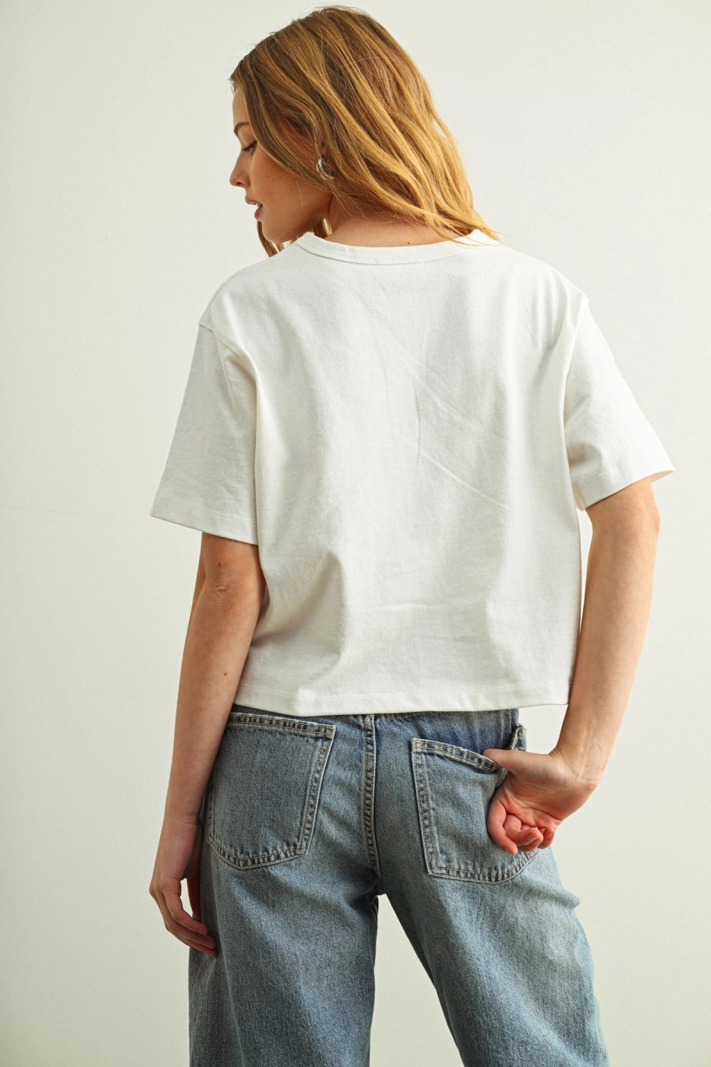 Short Sleeve Linen Knitted Top - White