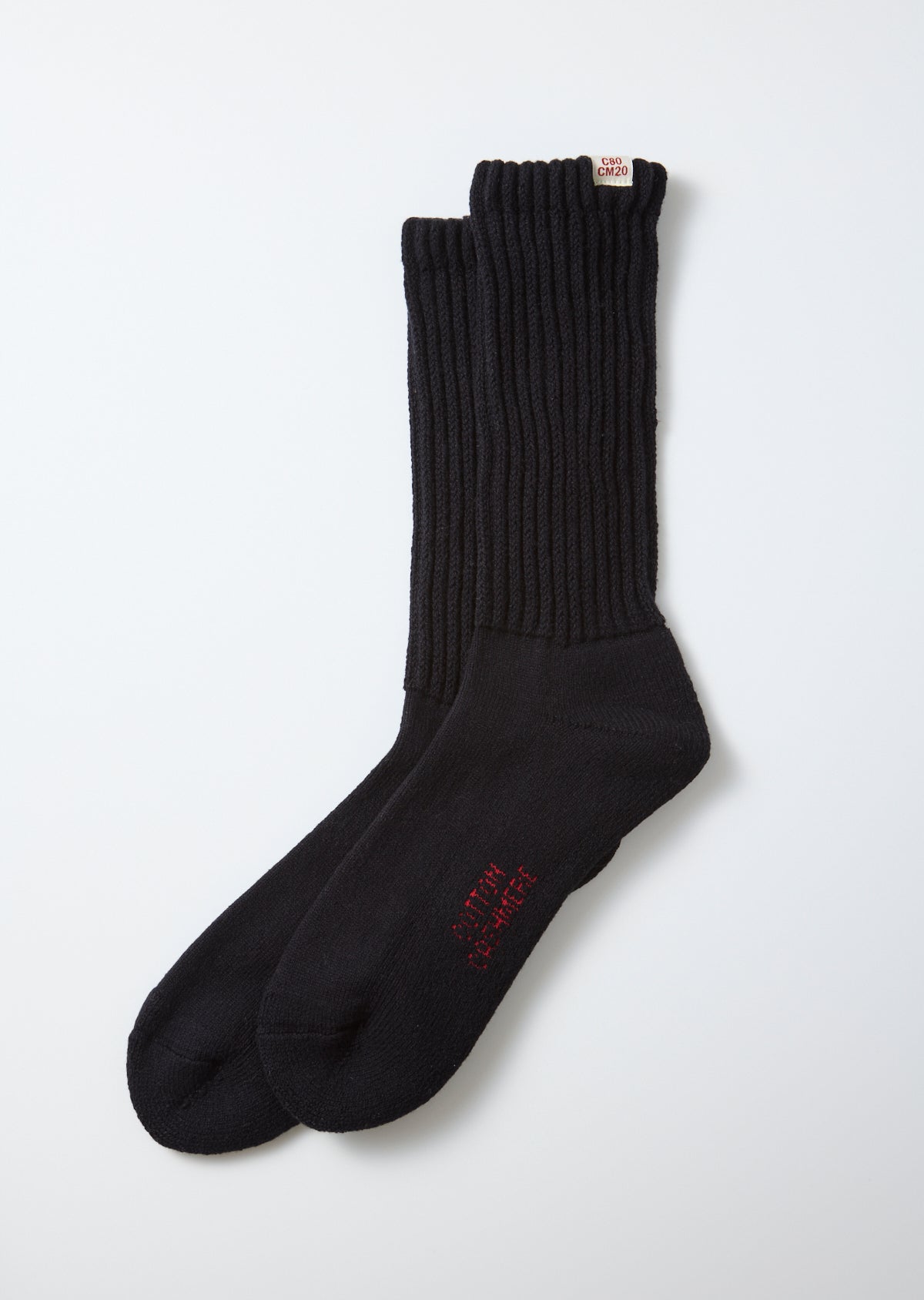 Everyday Cashmere Loose Pile Crew Socks - Black