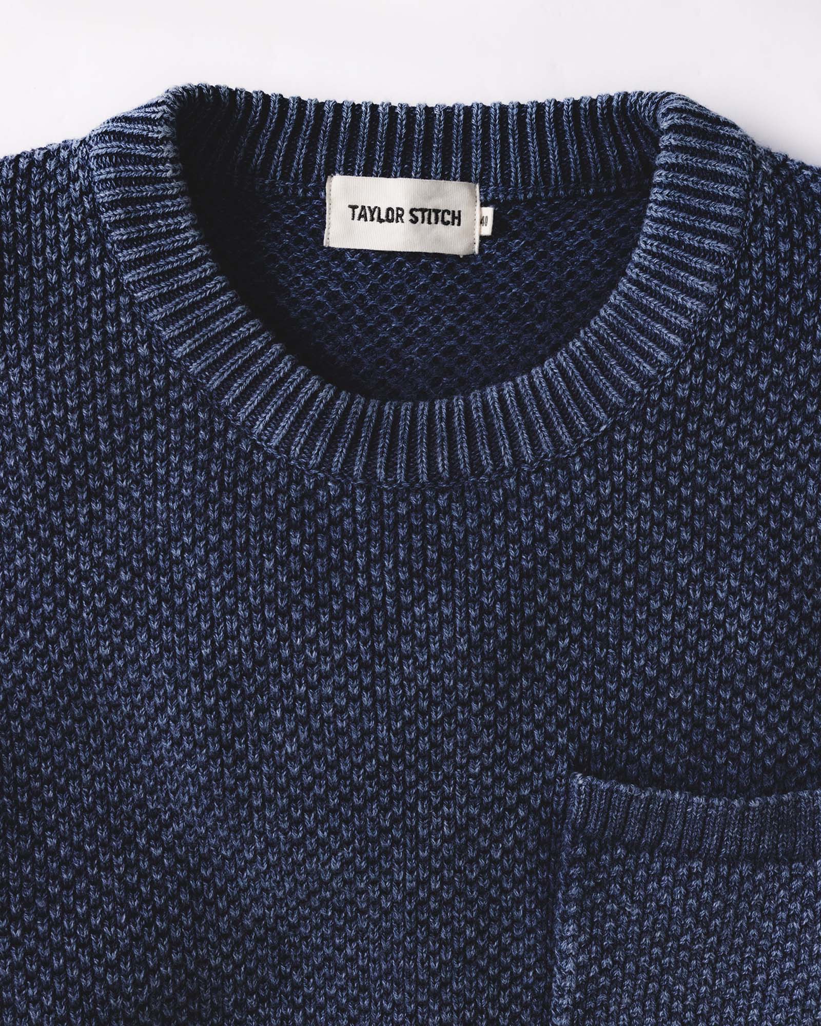 Crawford Crew Sweater - Washed Indigo
