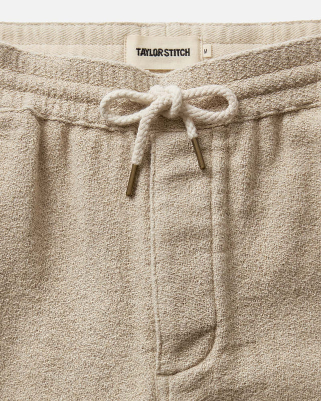 The Apres Short - Heather Oat Crepe