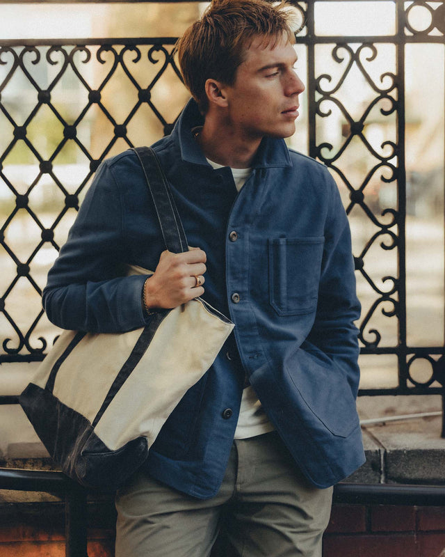 The Ojai Jacket - French Blue Moleskin