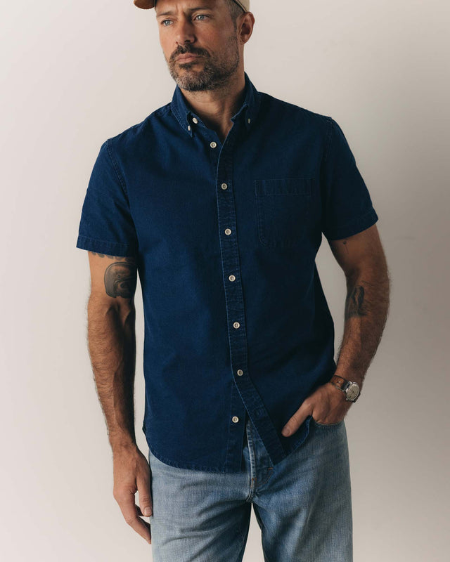 The Short Sleeve Jack - Rinsed Indigo Oxford