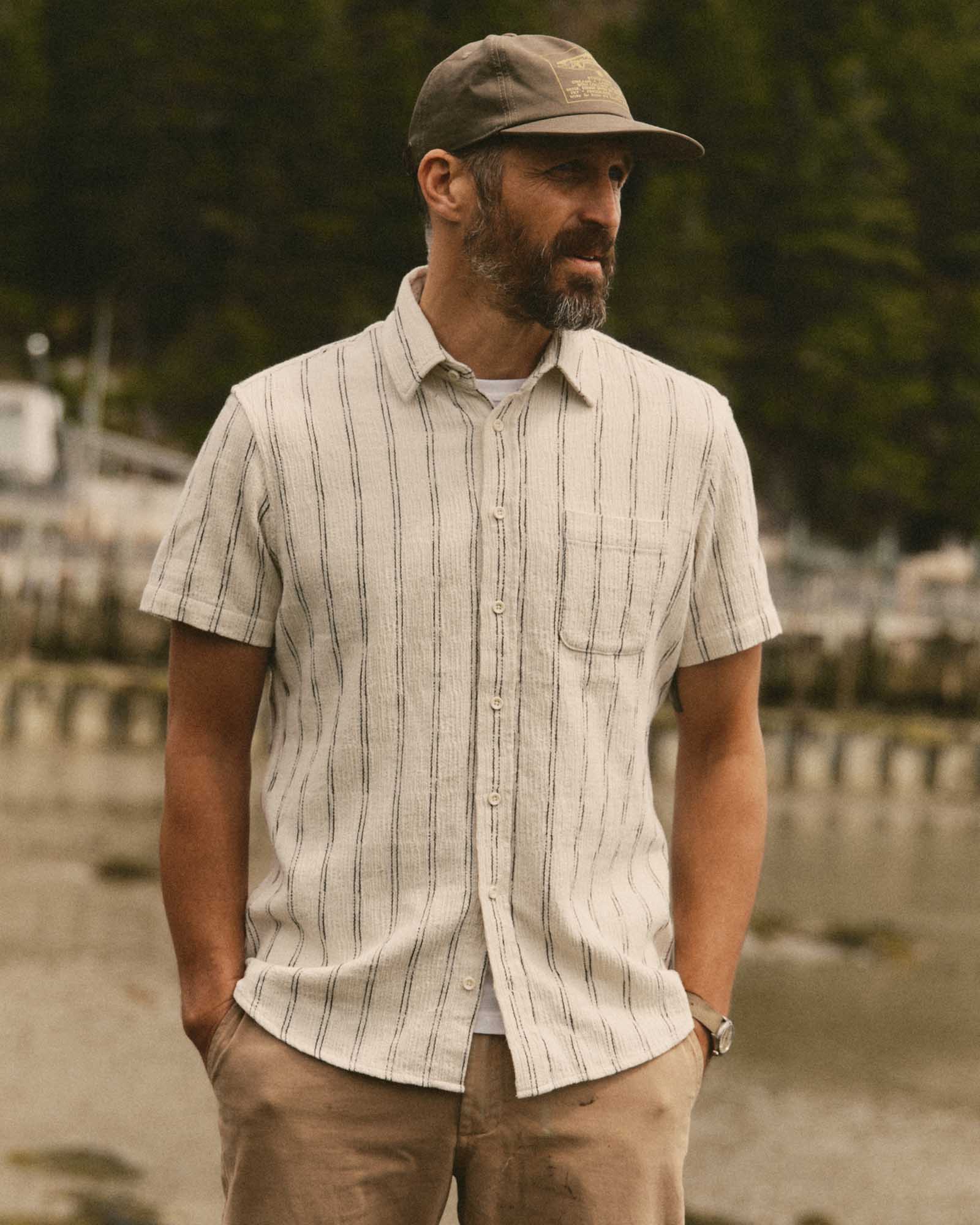 The Short Sleeve California - Tide Stripe Hacci