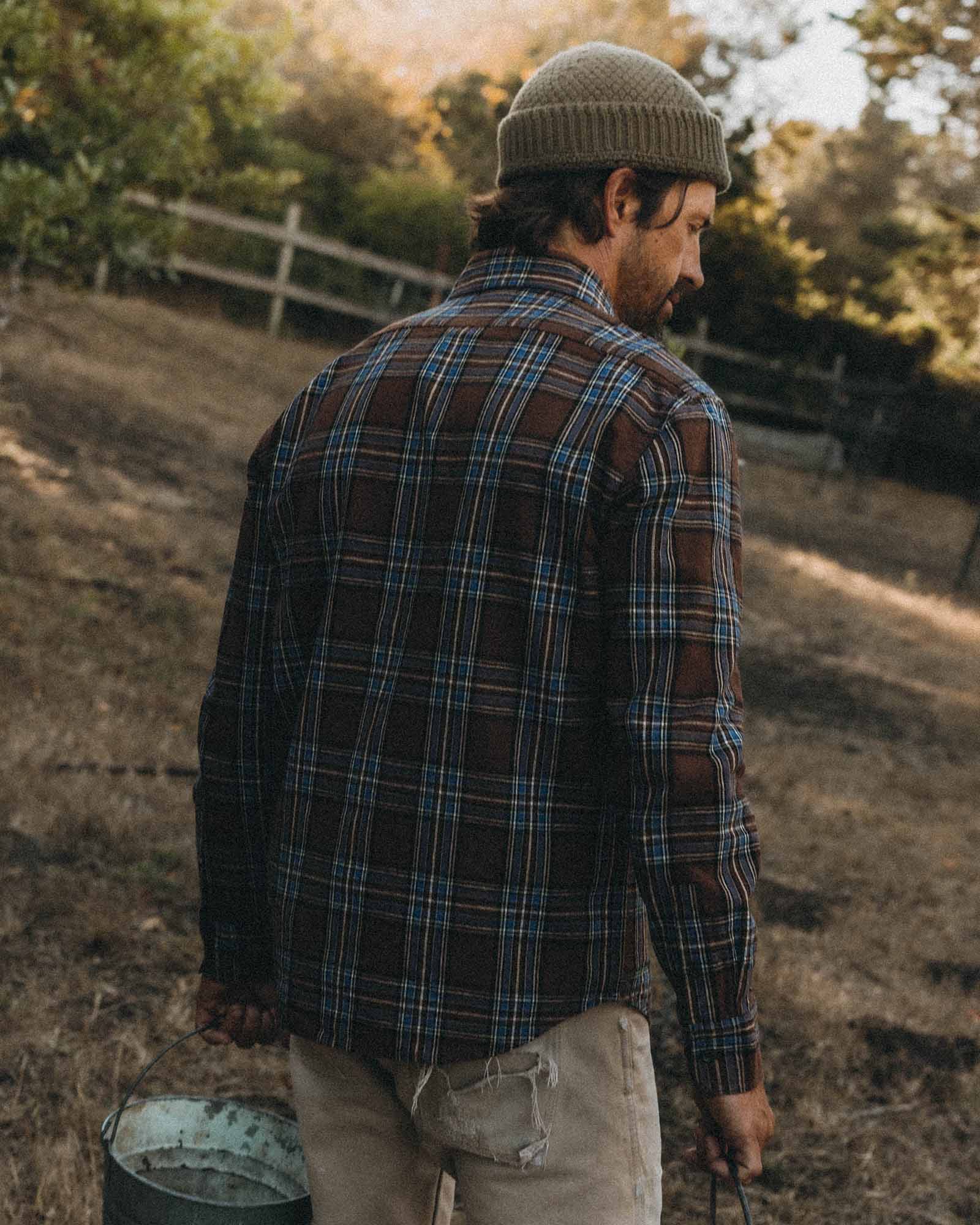 The Craftsman Shirt in Brick Plaid