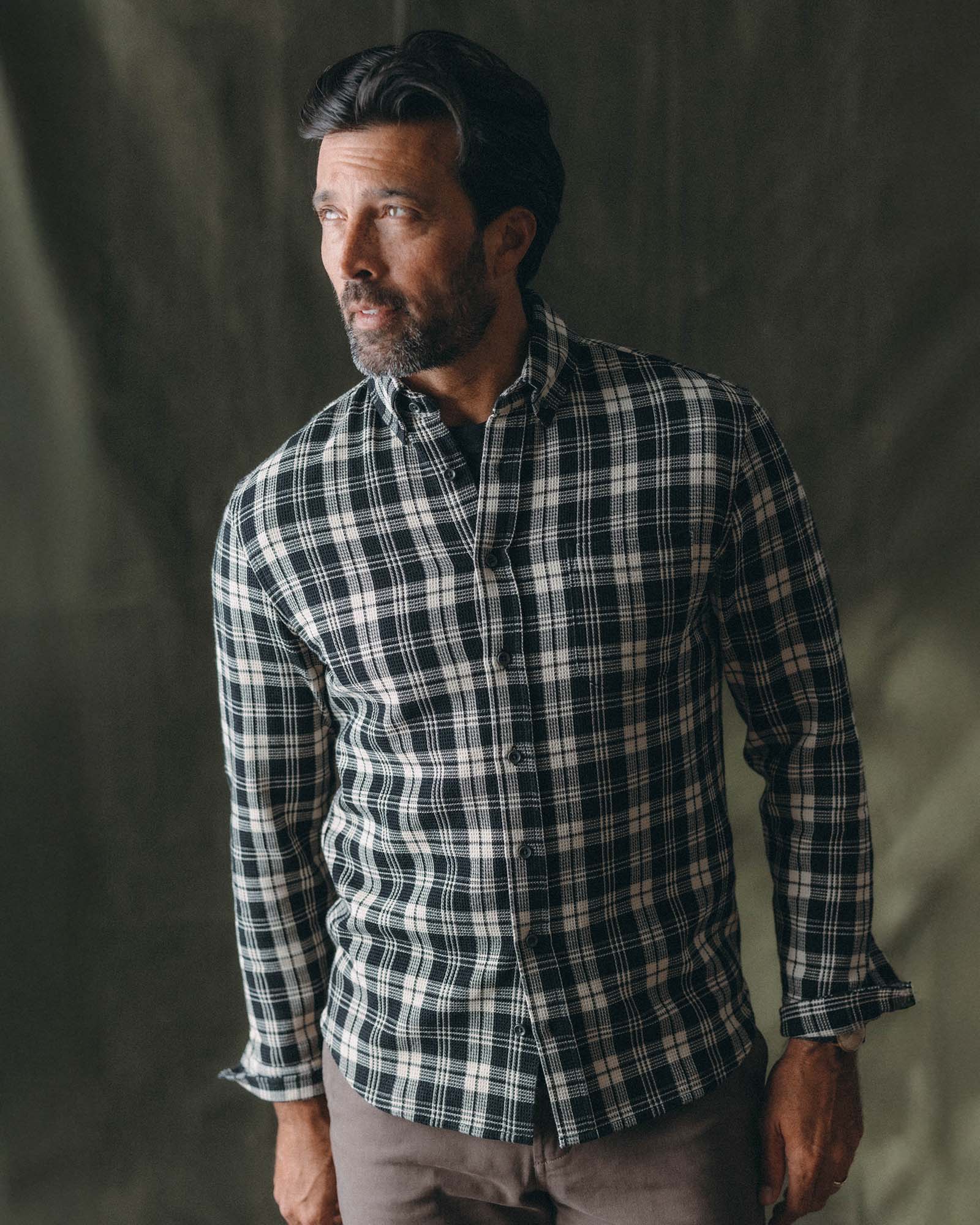 The Jack in Coal Plaid Waffle