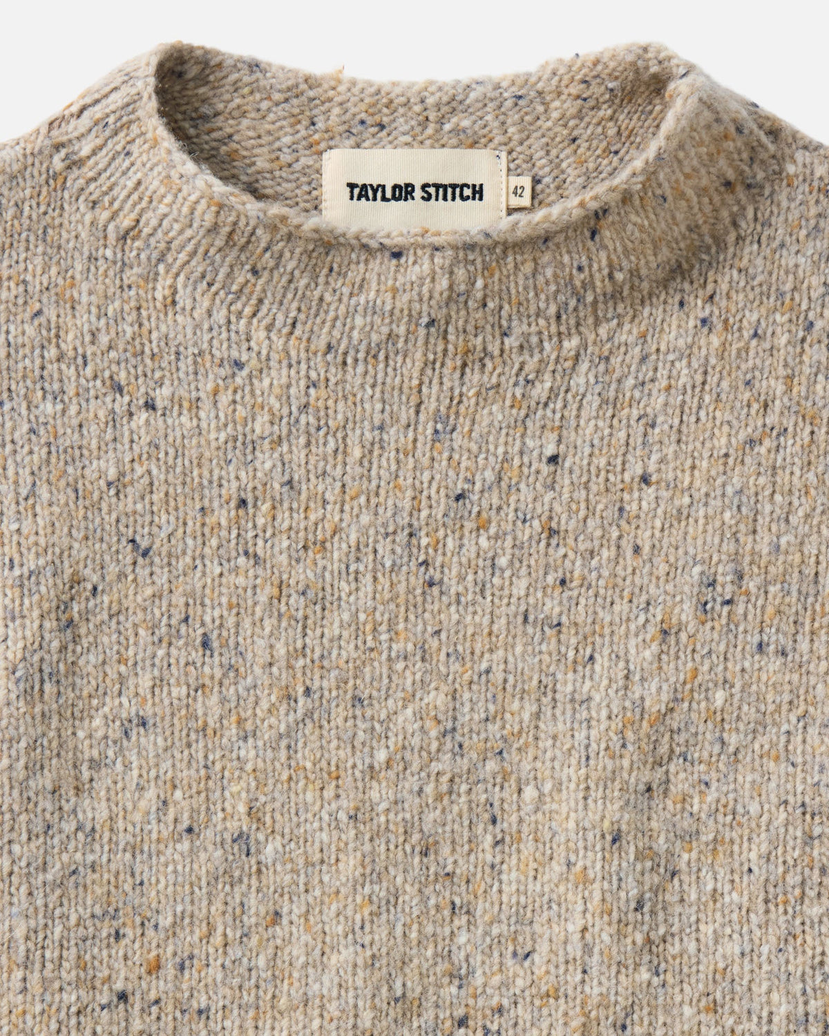 The Seafarer Rollneck Sweater - Natural Donegal