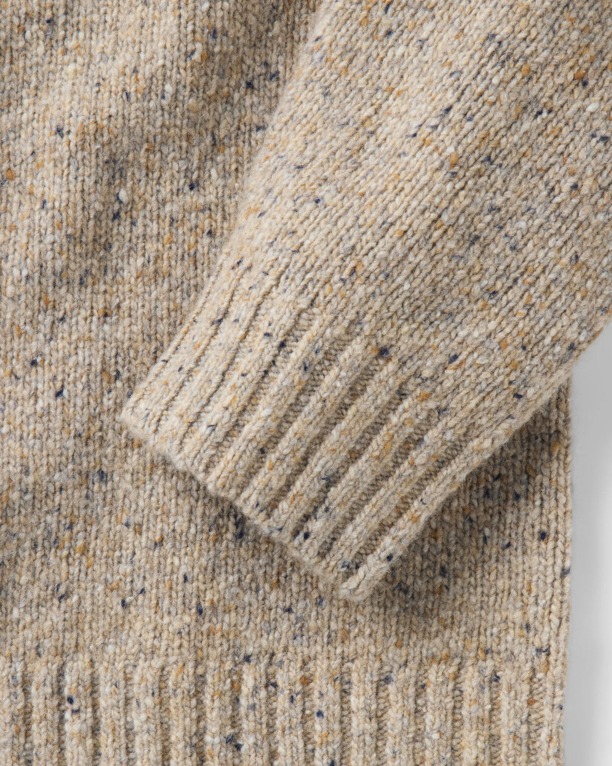 The Seafarer Rollneck Sweater - Natural Donegal