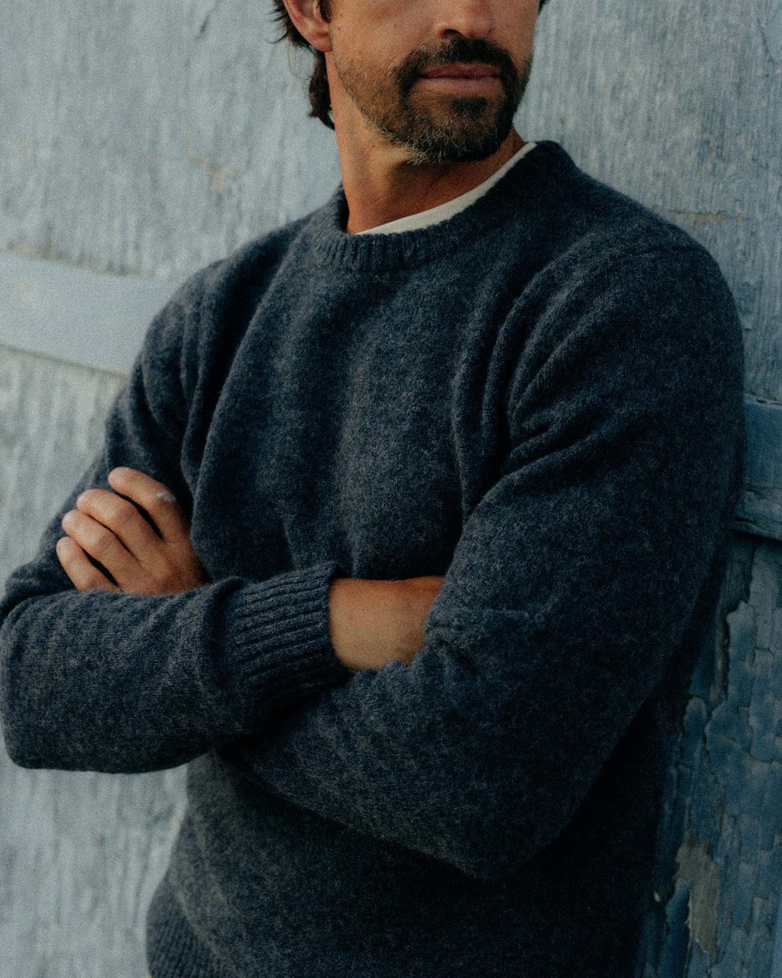 The Eastmoor Sweater in Heather Night Wool