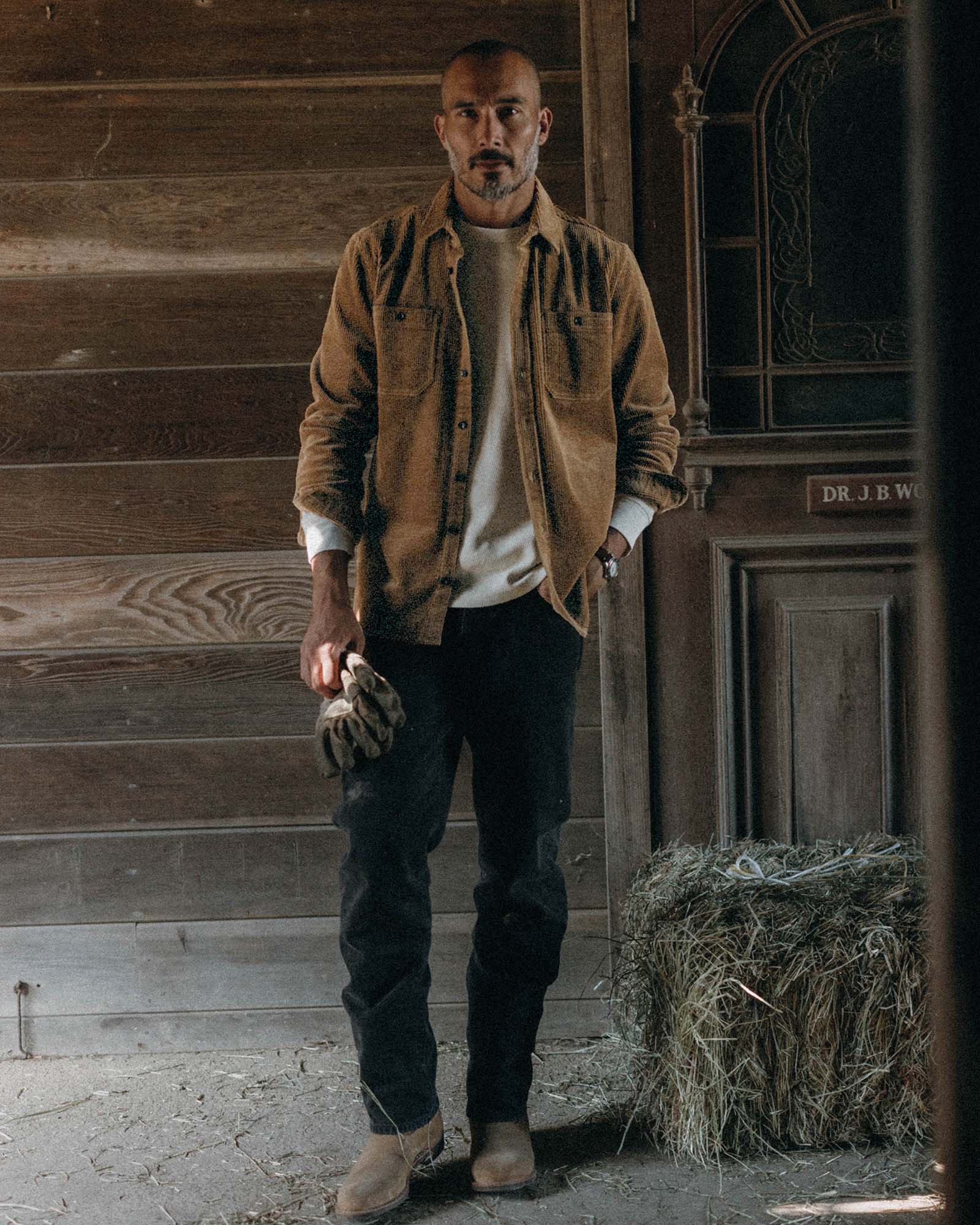 The Utility Shirt in Bourbon Corduroy