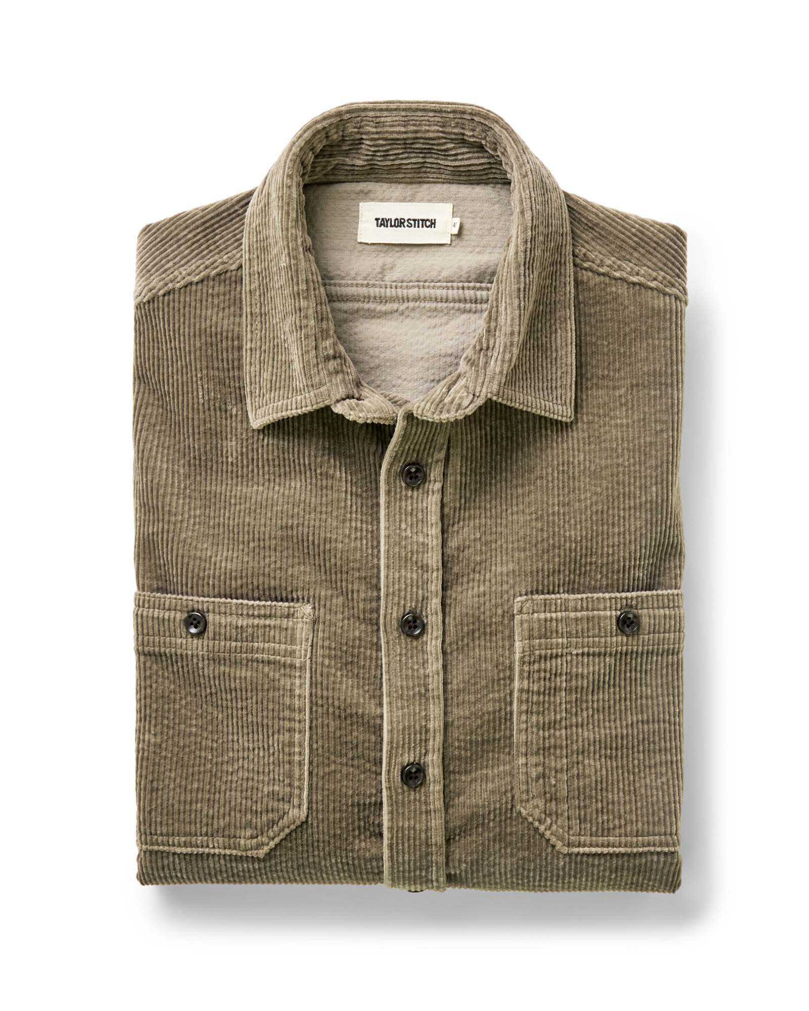 The Utility Shirt in Fatigue Olive Corduroy