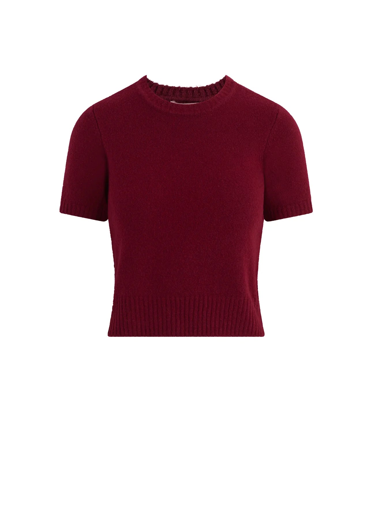 The Steph Shrunken Sweater Tee - Syrah