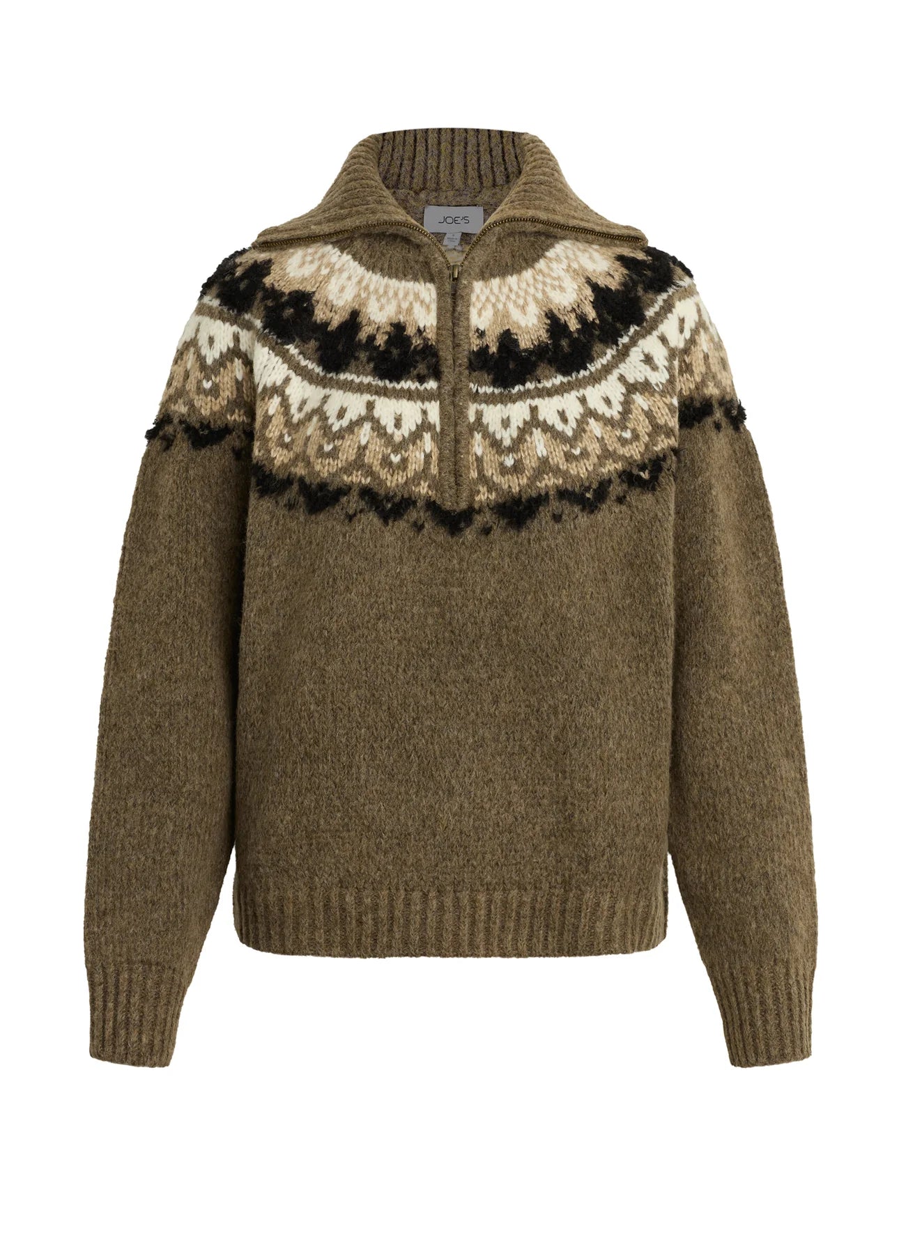 The Wells Fair Isle Sweater - Olive Multi Fair Isle