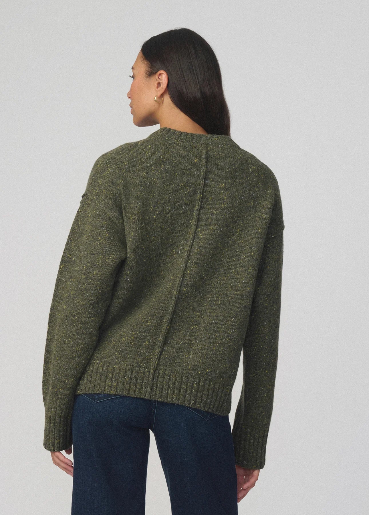 The V Neck Sweater - Moss