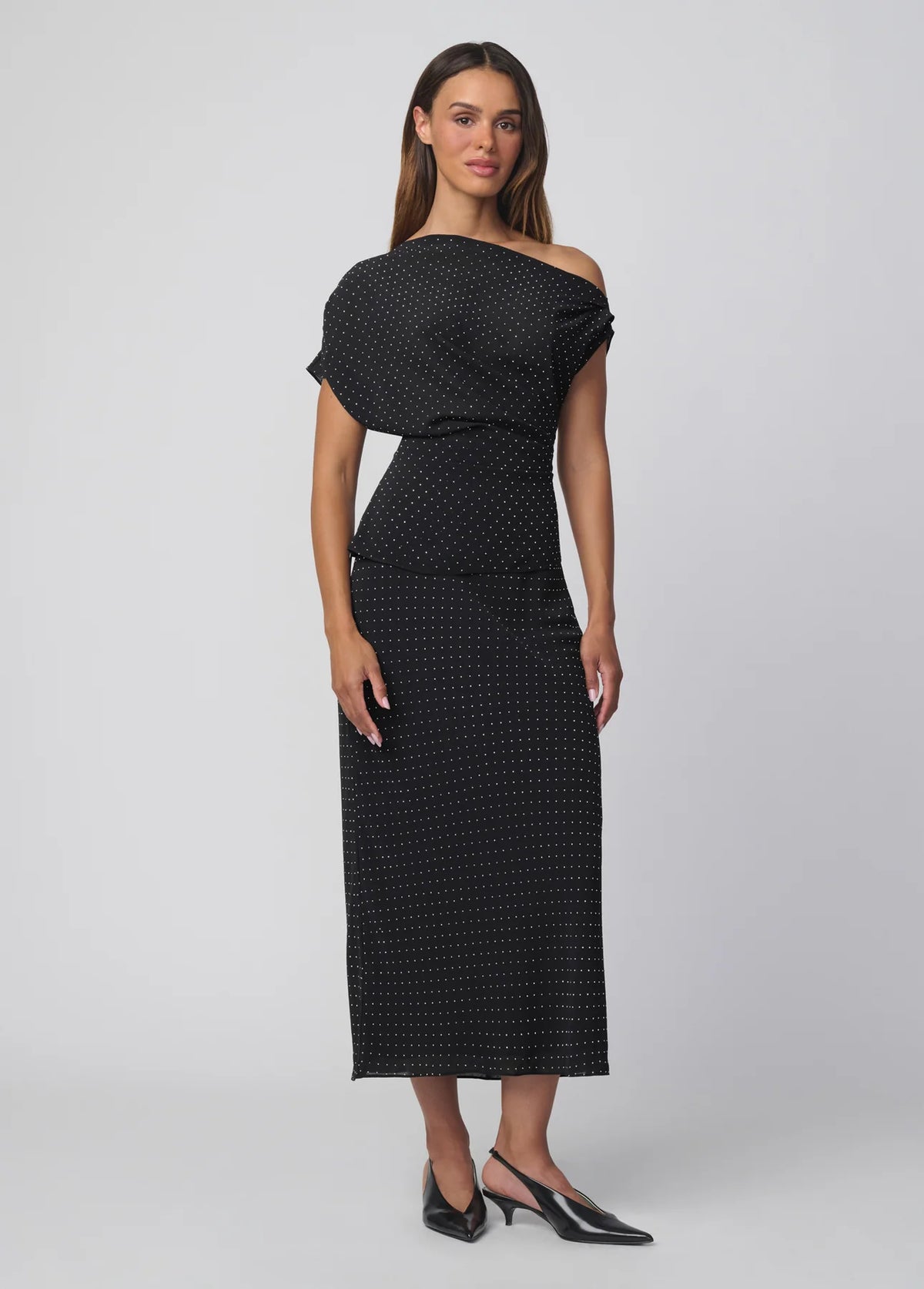 The Isla Draped Blouse - Black