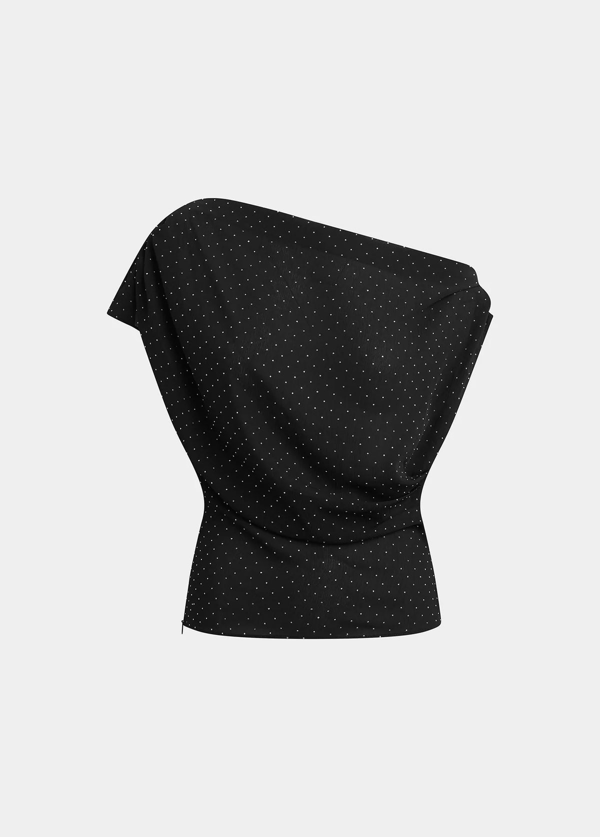 The Isla Draped Blouse - Black