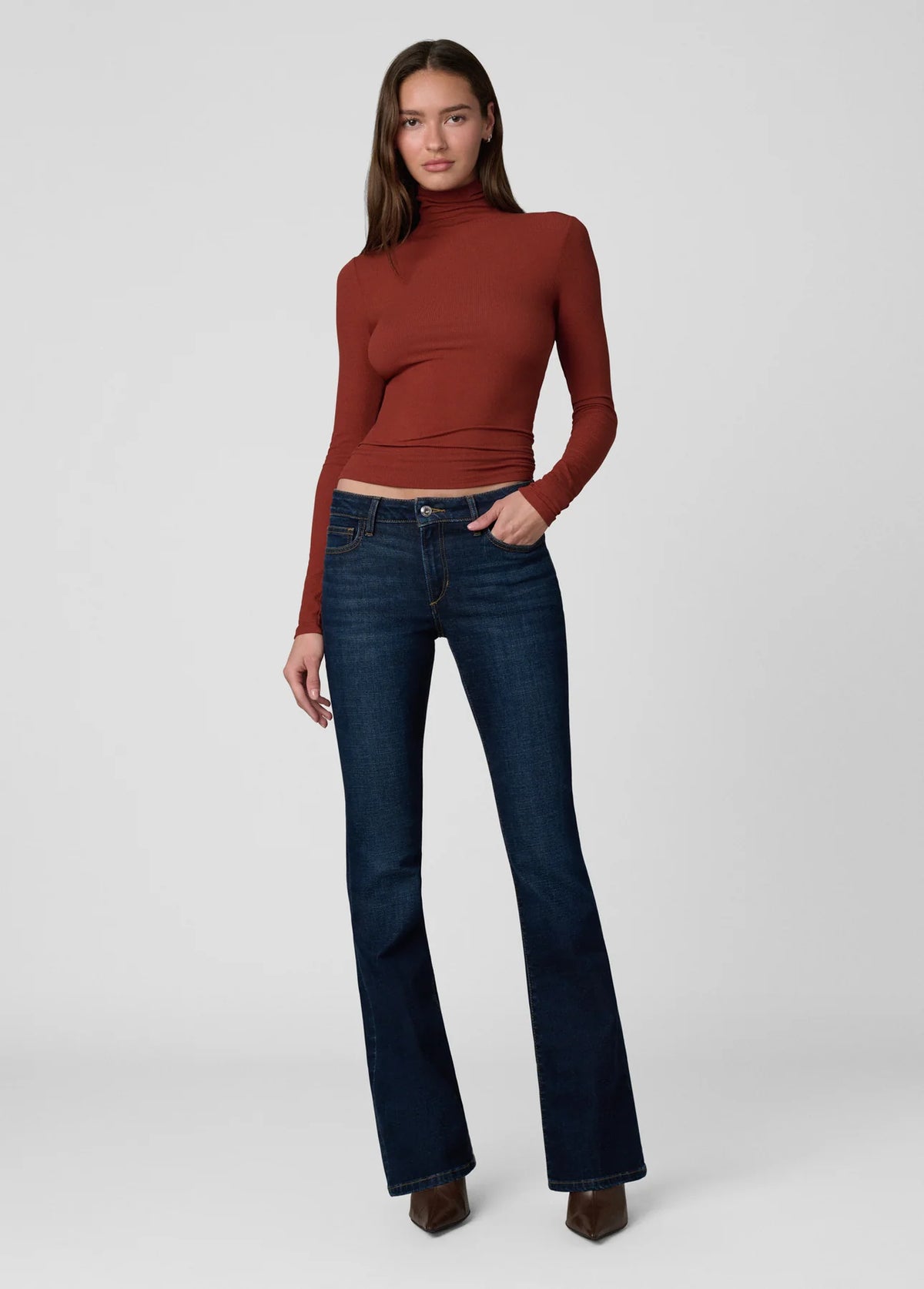 The Tony Long Sleeve Top - Chili Oil
