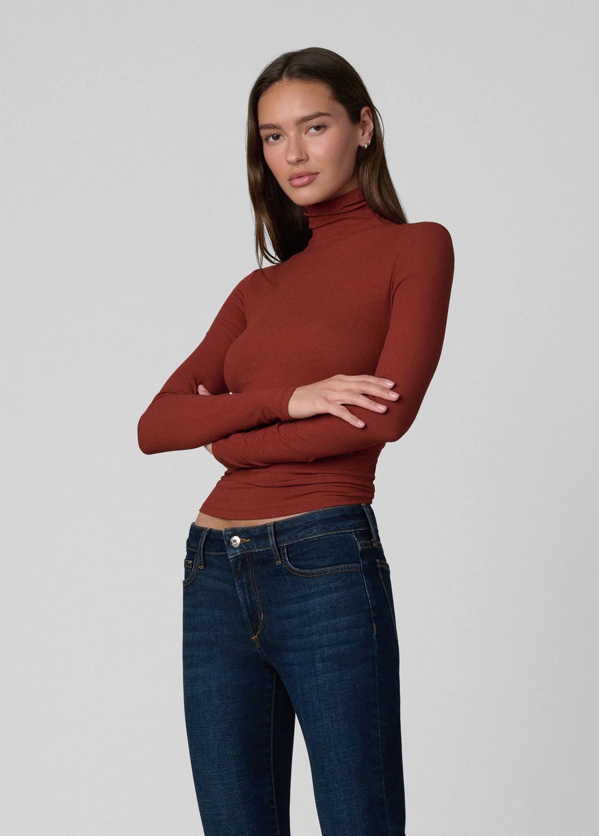 The Tony Long Sleeve Top - Chili Oil