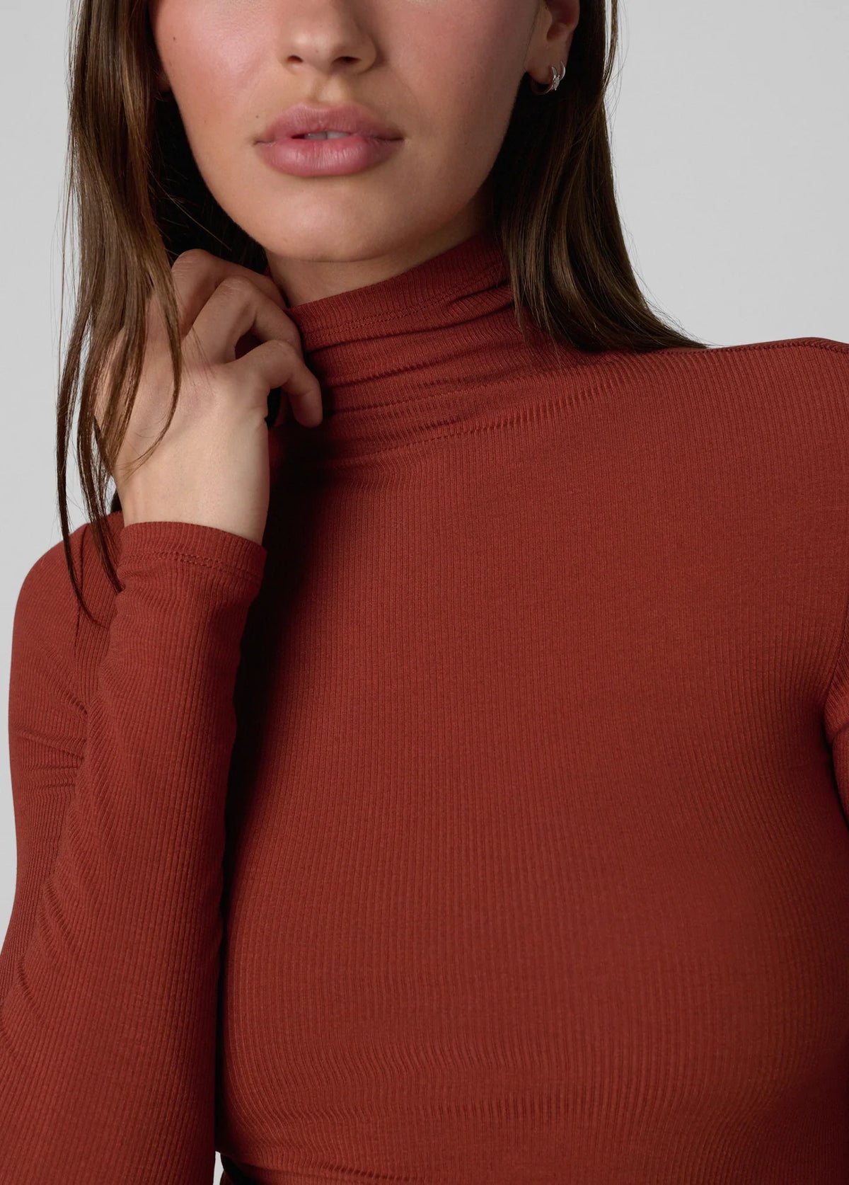 The Tony Long Sleeve Top - Chili Oil