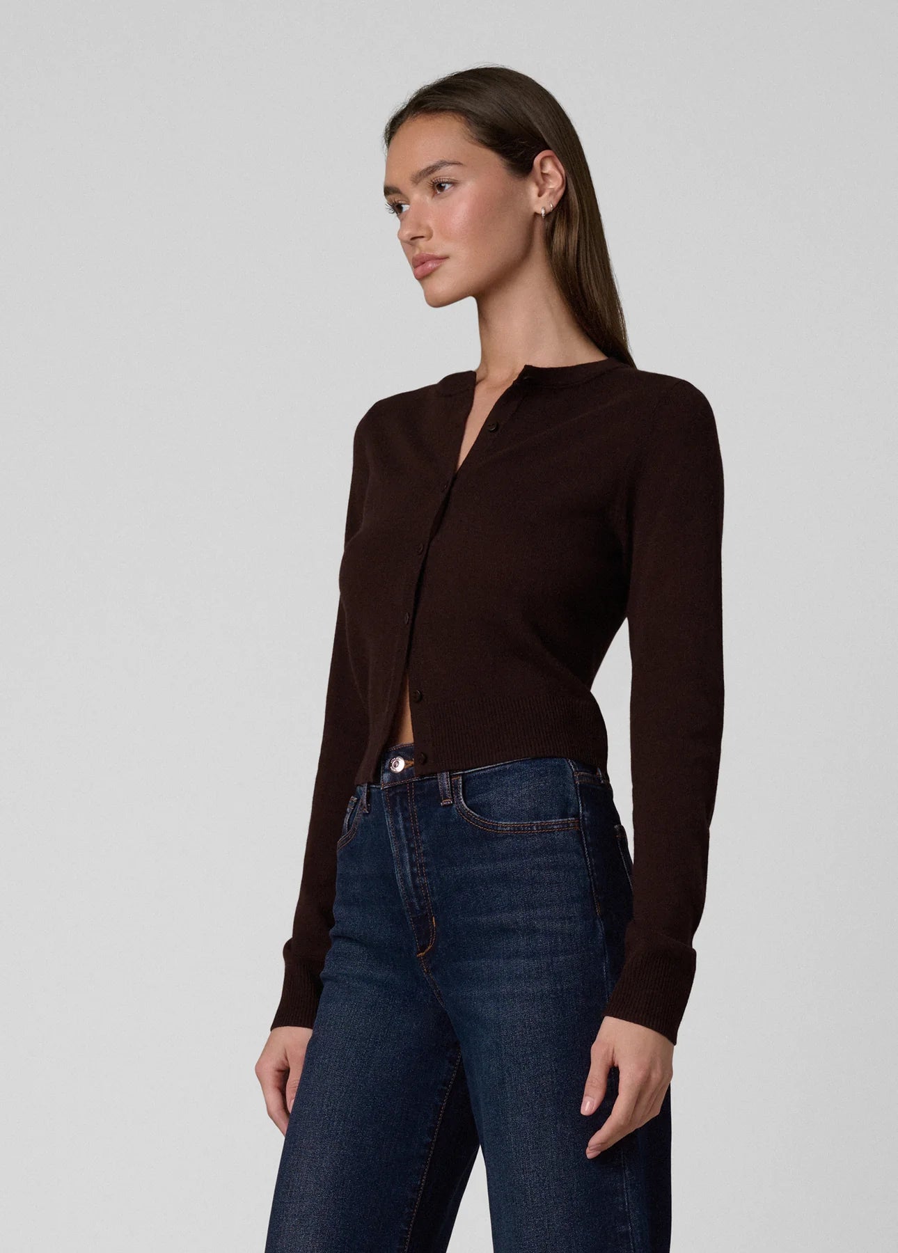 The Dani Cashmere Cardigan - Espresso