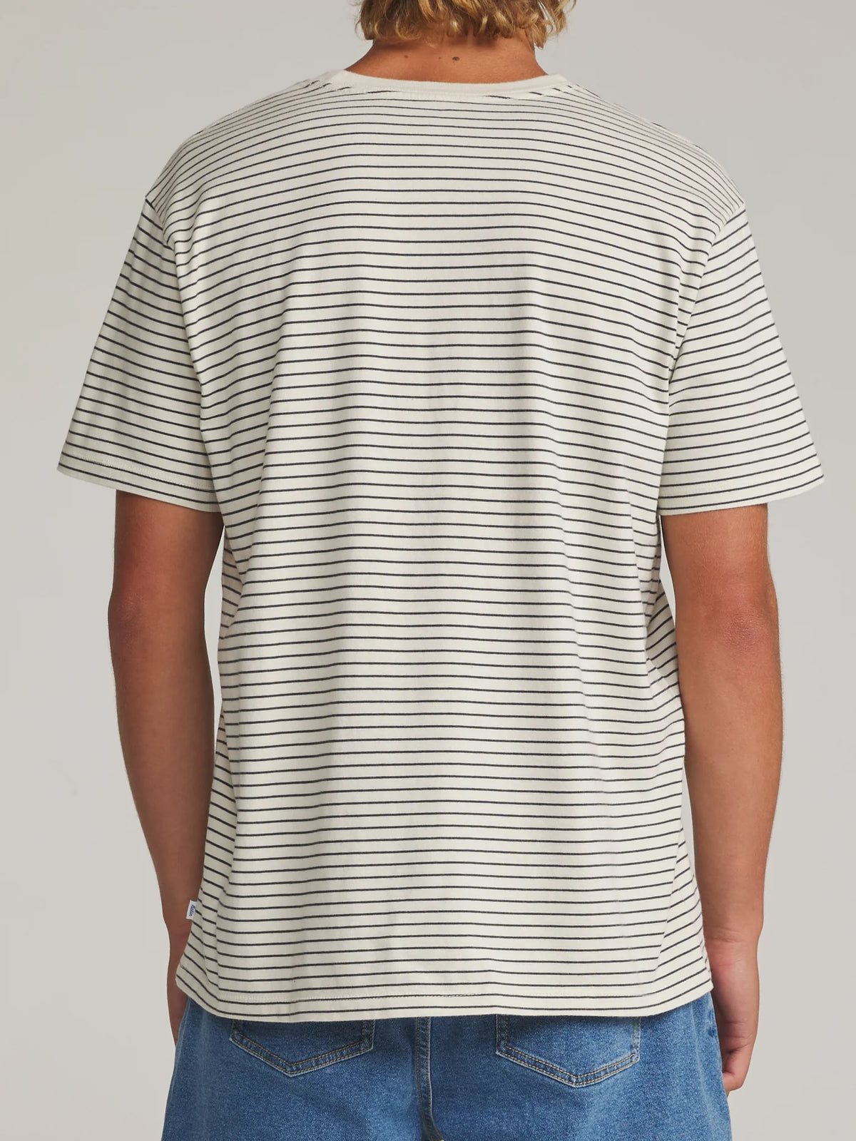 Finley Pocket Tee - Vapor/Black Wash
