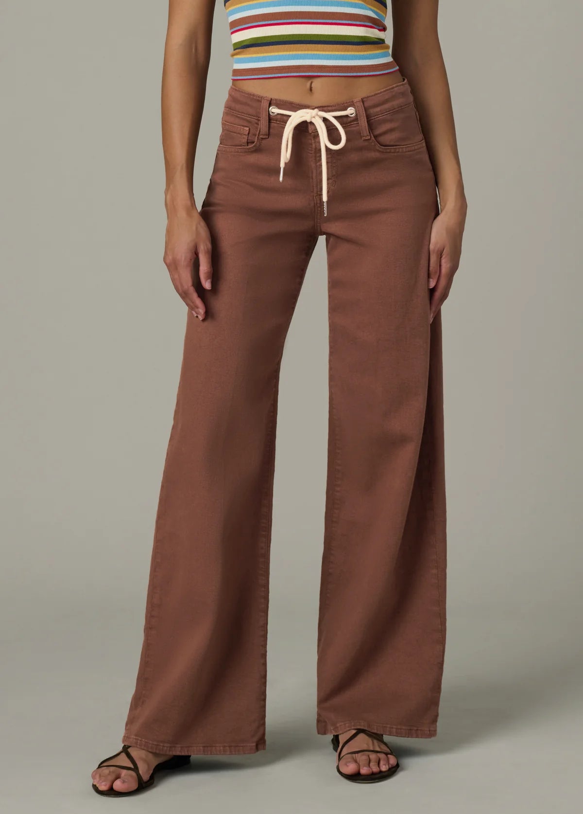 The Lou Lou - Low Rise Wide Leg - Chocolate
