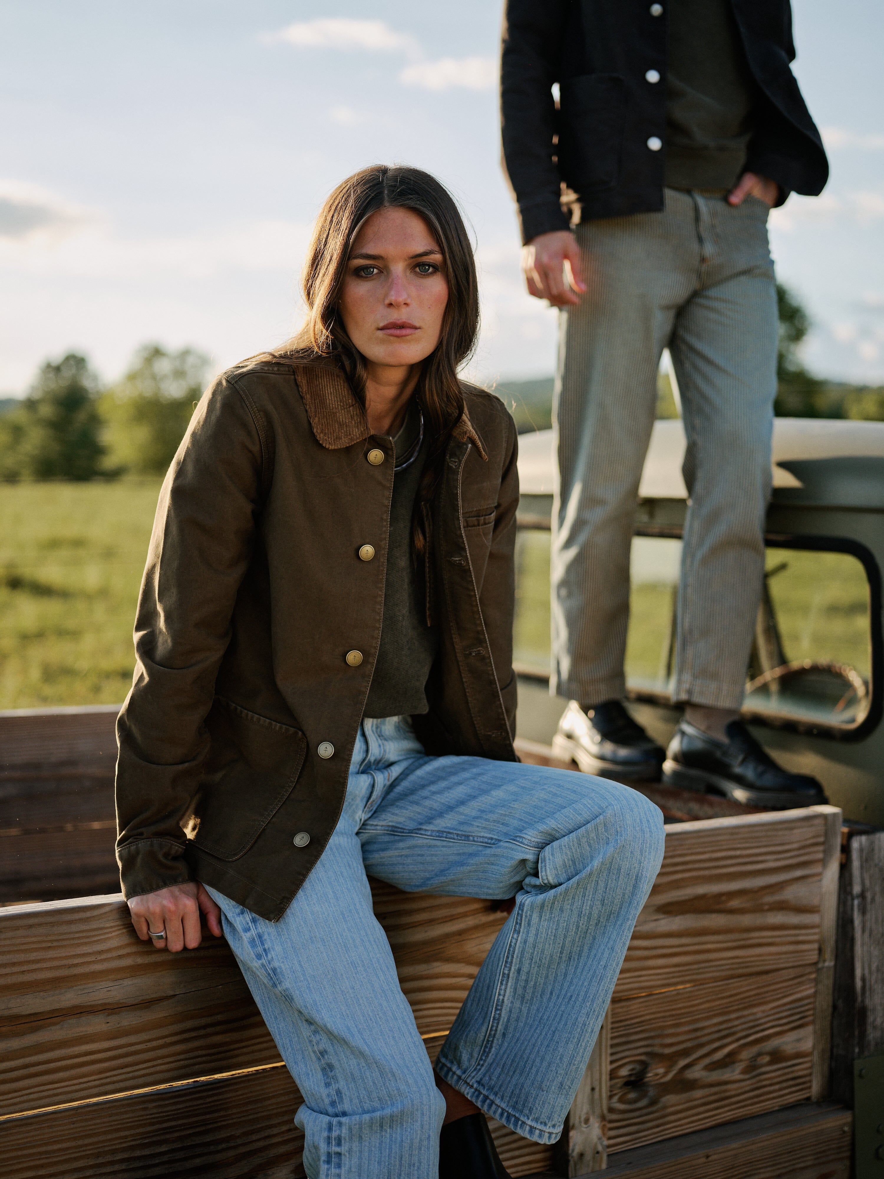 Men's Drew Jacket in Japanese Moleskin