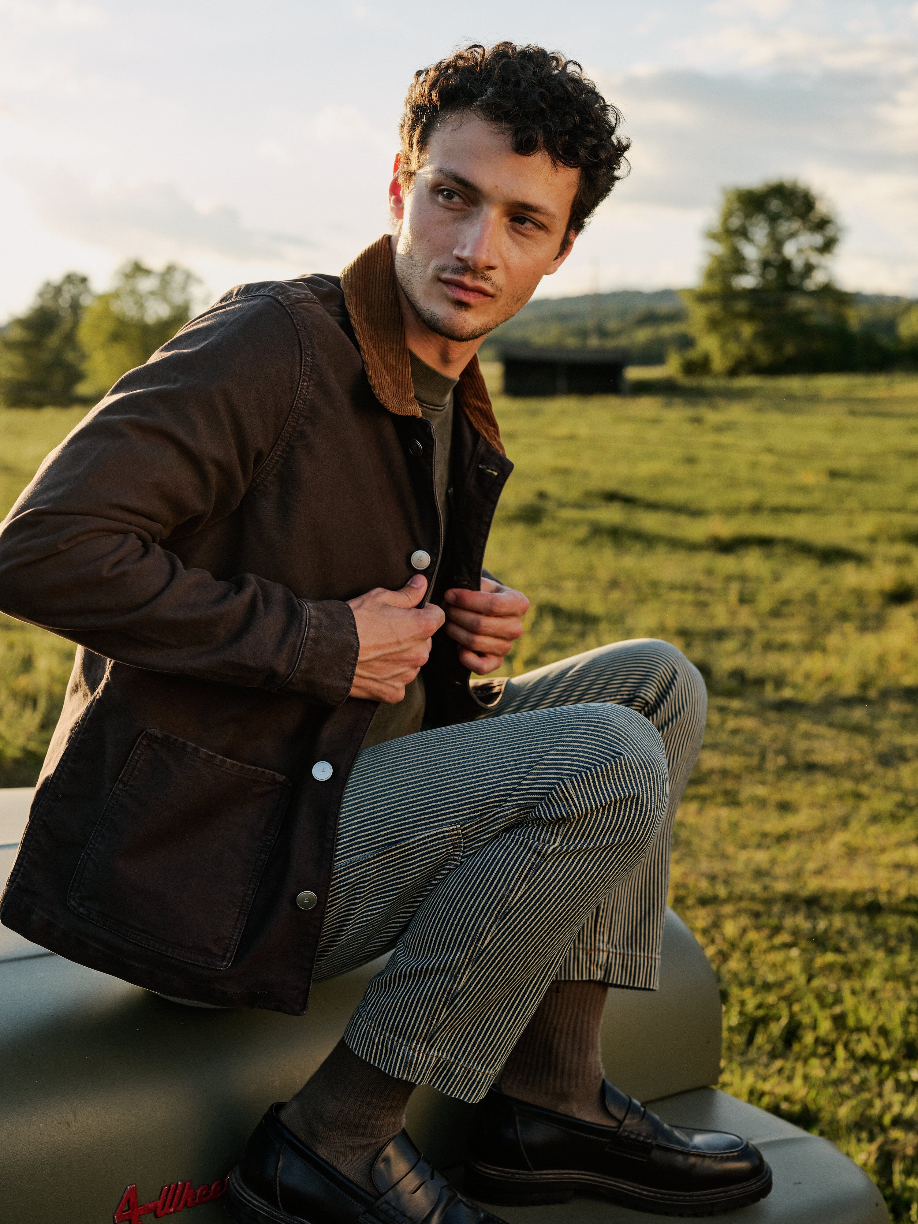 Men's Drew Jacket in Japanese Moleskin