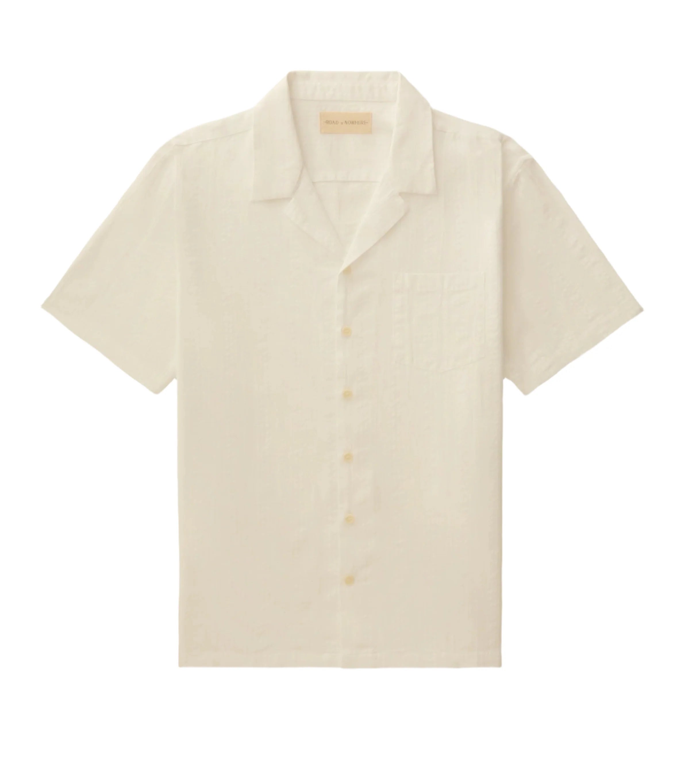 Men's Fez Shirt in Cotton Dobby - Rice