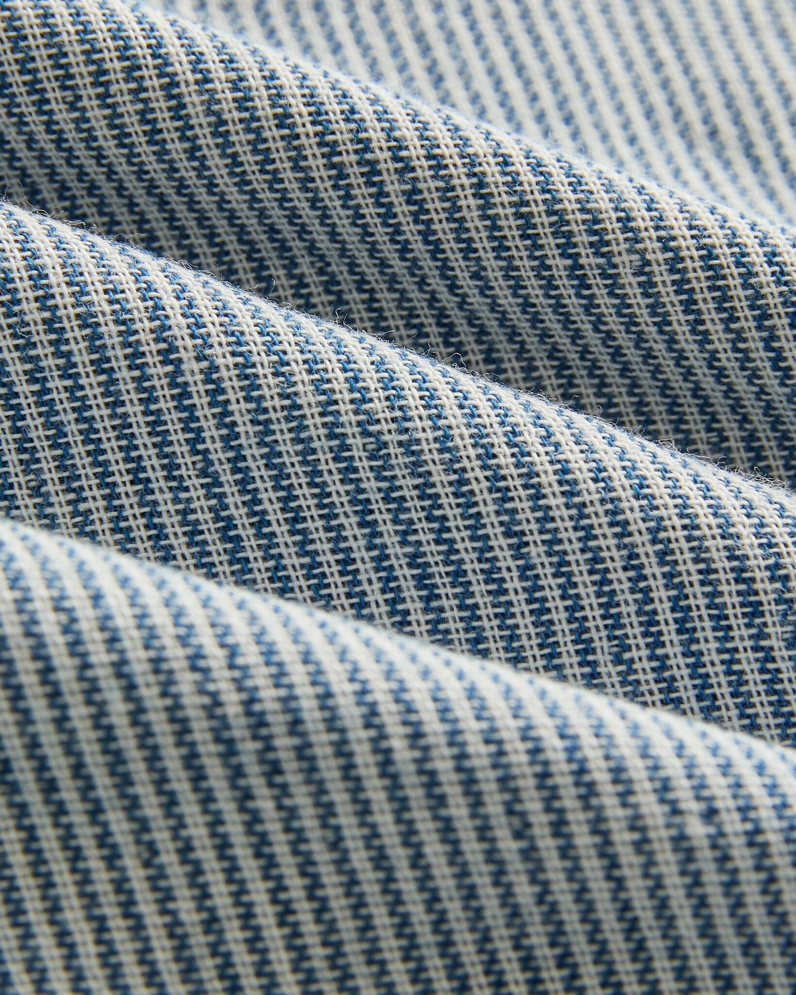 Bali Drawstring Pant in Cotton Seersucker - Denim Stripe