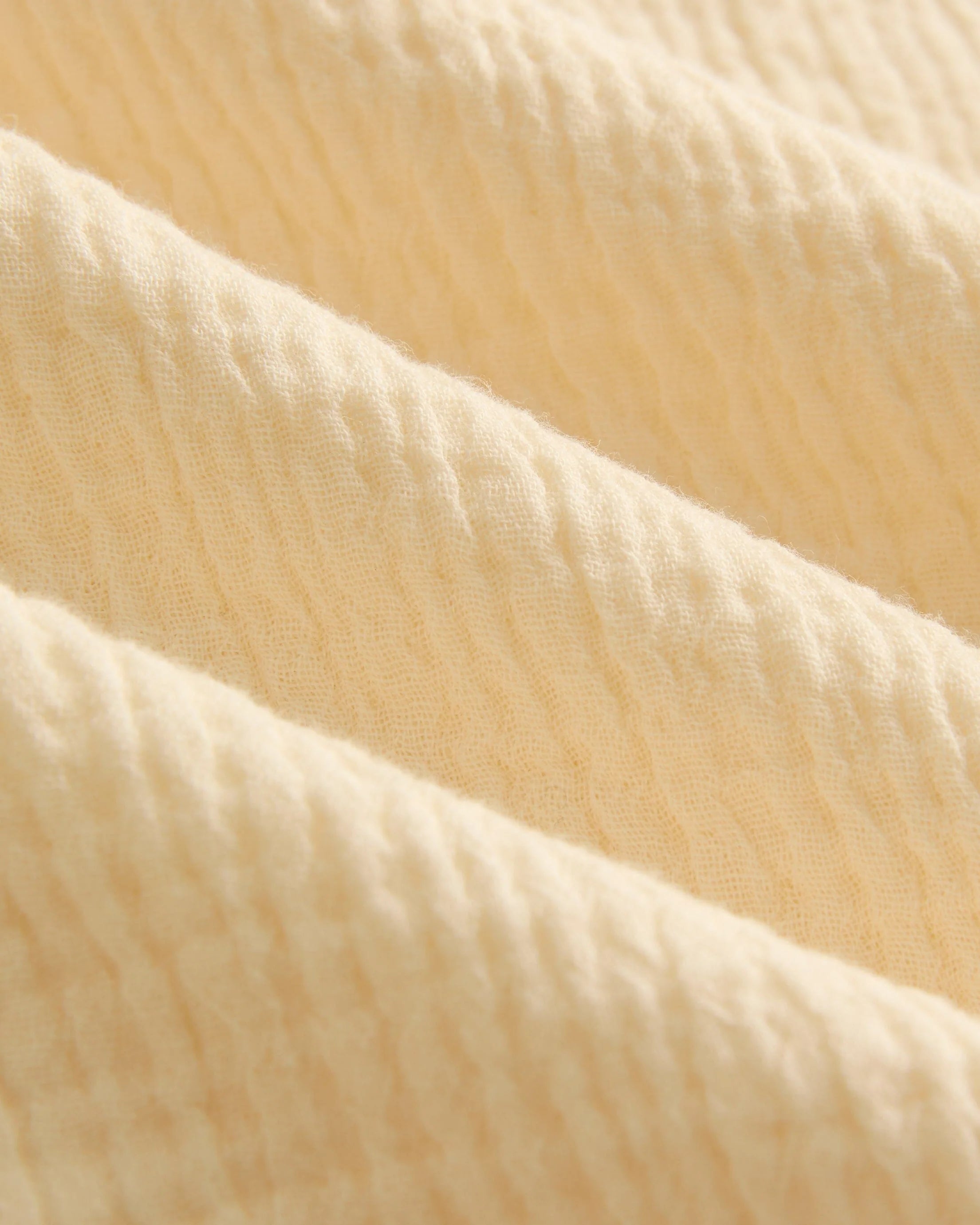 Men's Hudson Shirt in Organic Cotton Seersucker - Ivory