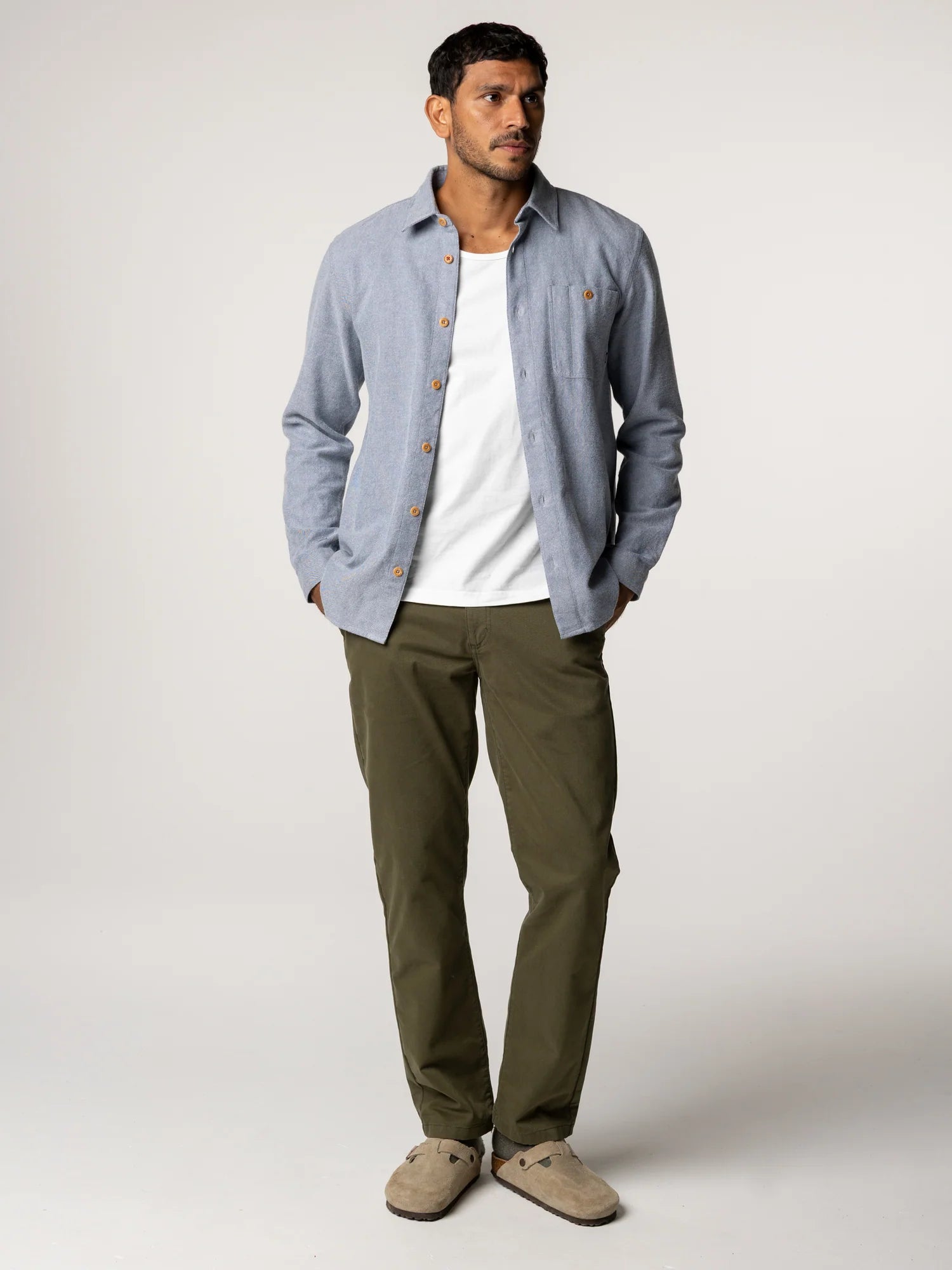Men's Gylly Shirt - Indigo Dobby