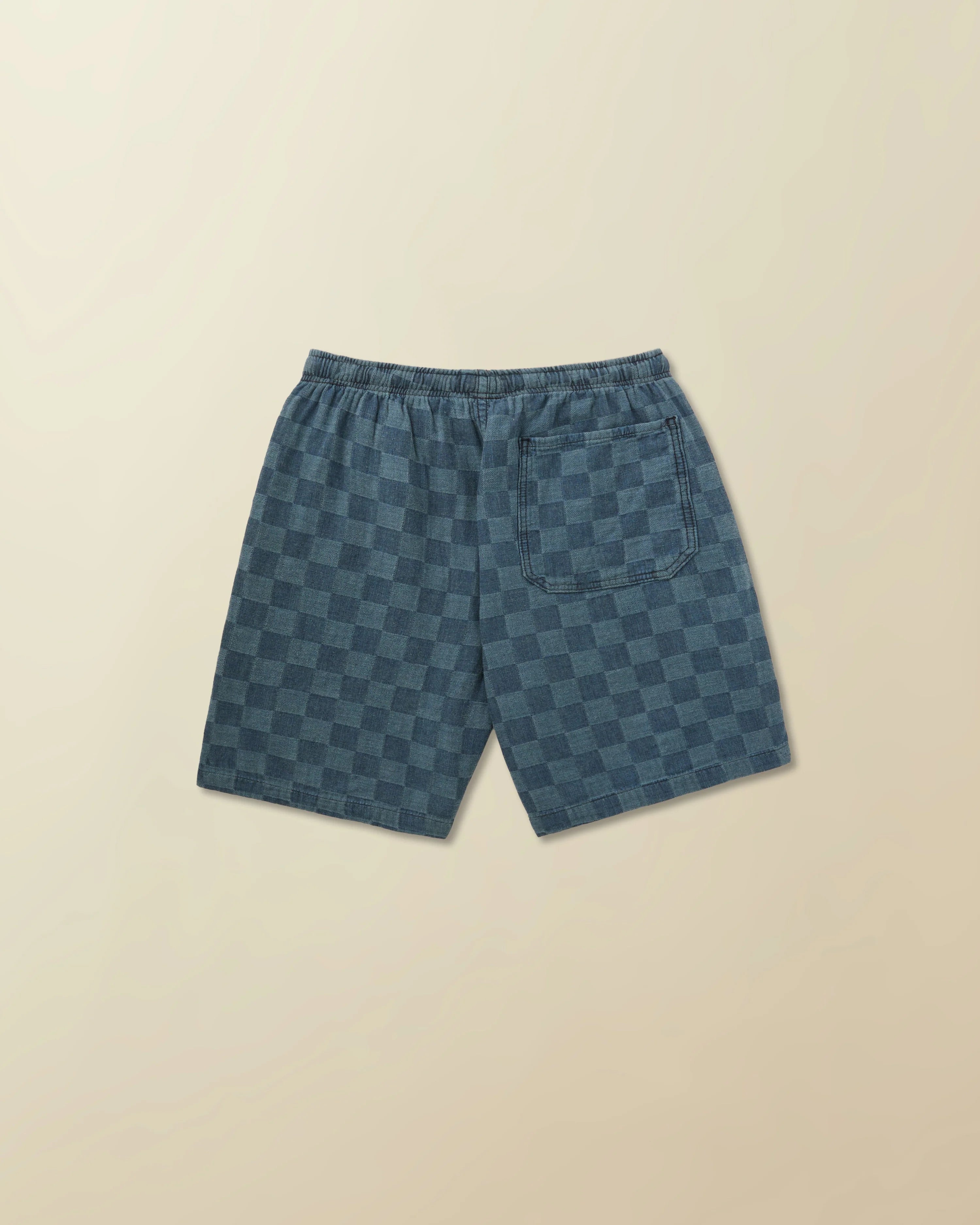 Wharf Drawstring Short in Patchwork Japanese Denim - Men's