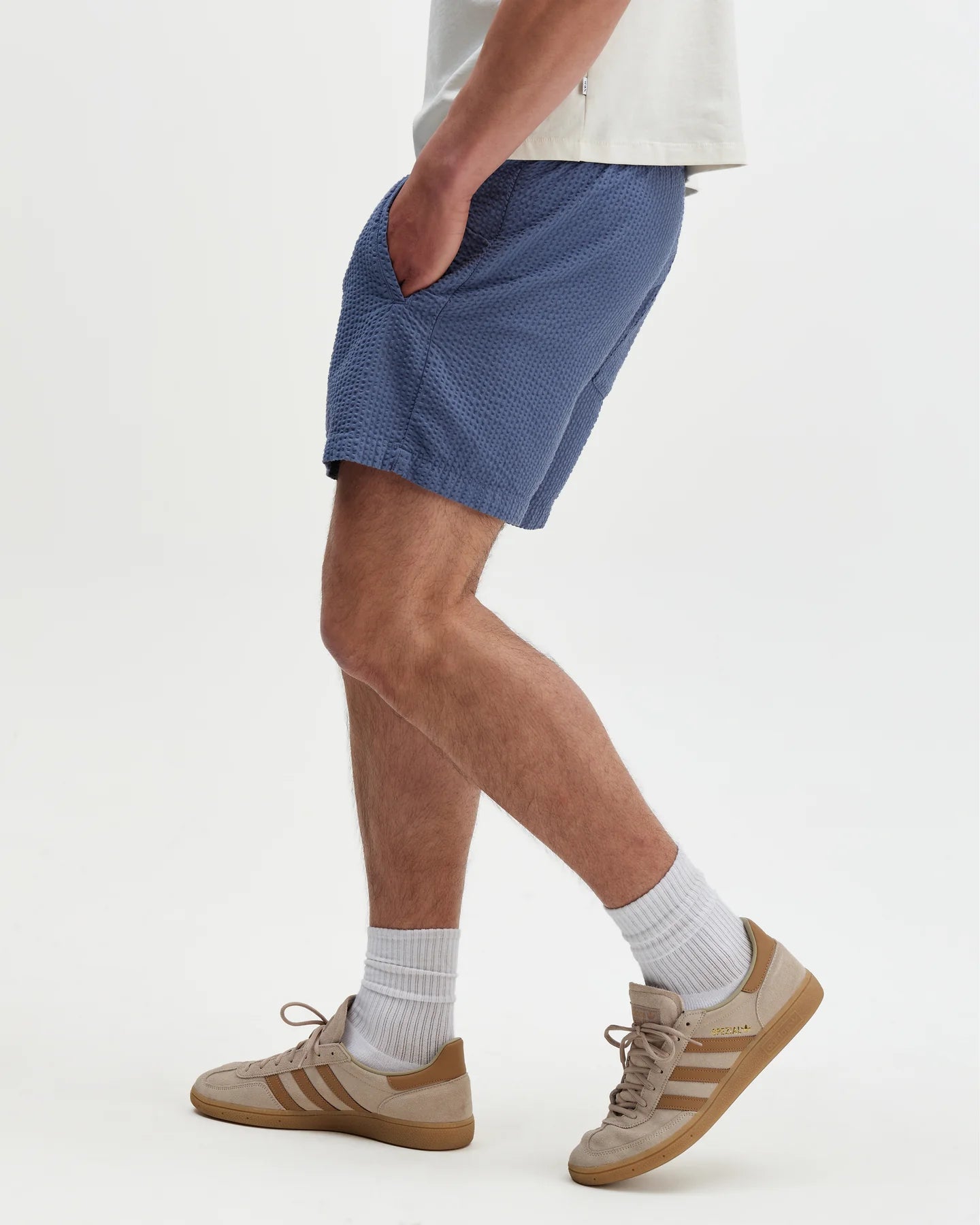 Mescal Short - Cotton Seersucker - Blue