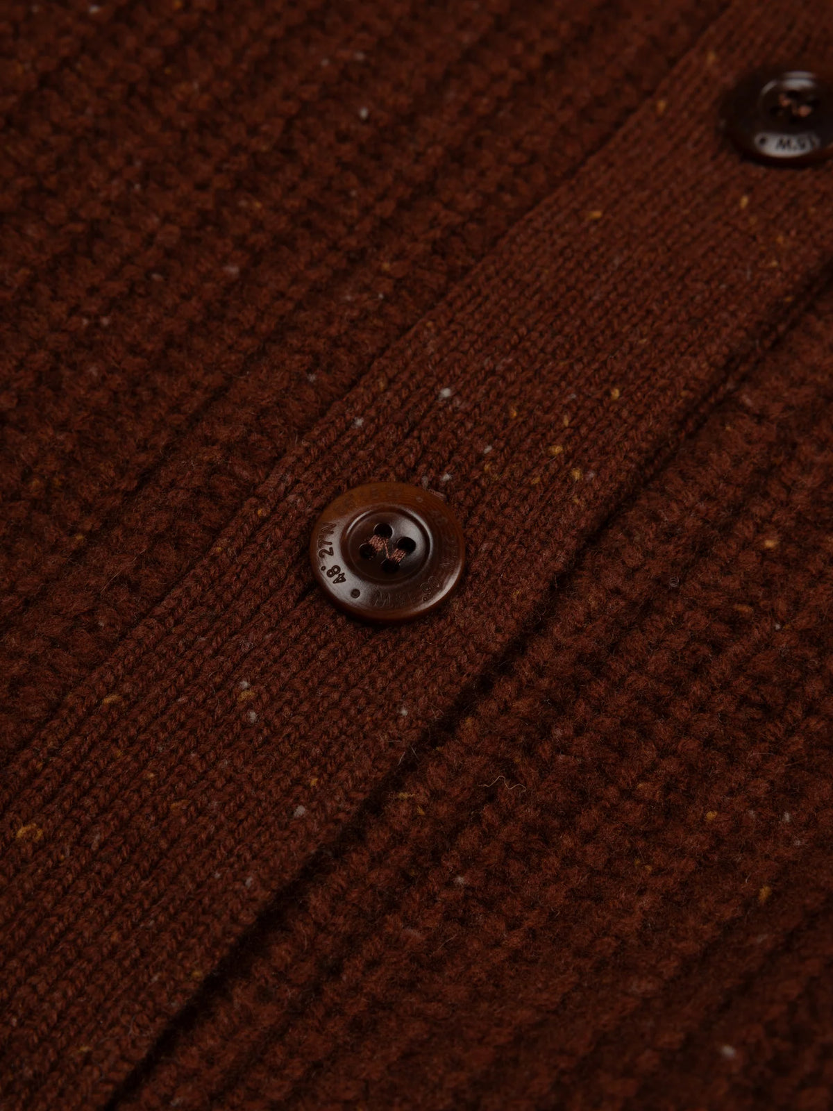 Mora Crew Neck Cardigan - Mahogany Brown