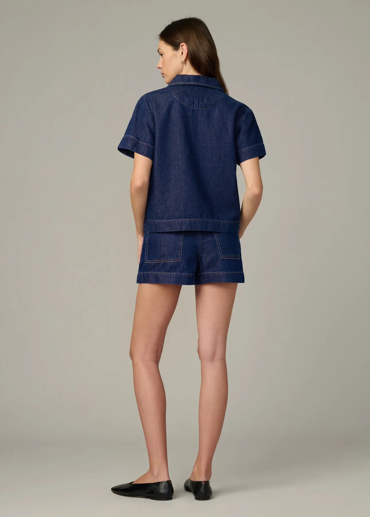 The Lillian Denim Popover Shirt - Honor