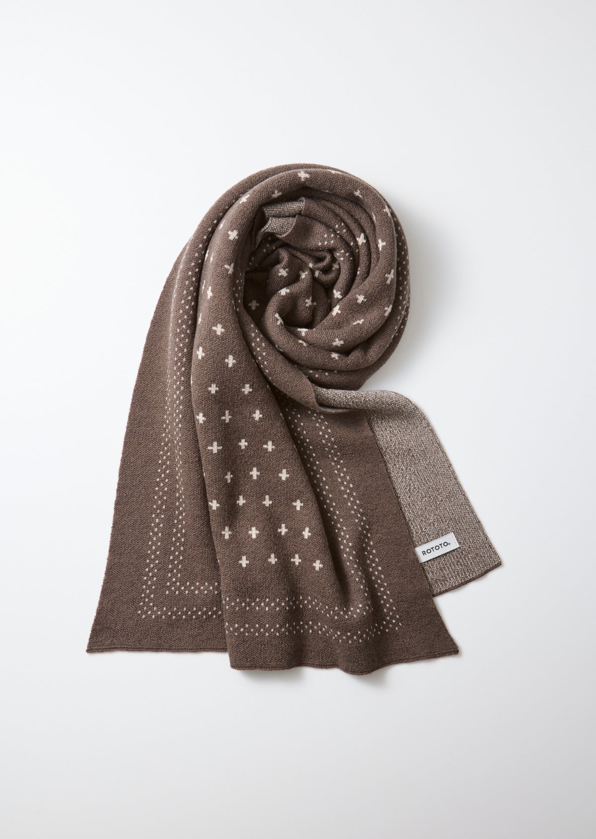 Merino Cotton Bandana Scarf - Mocha