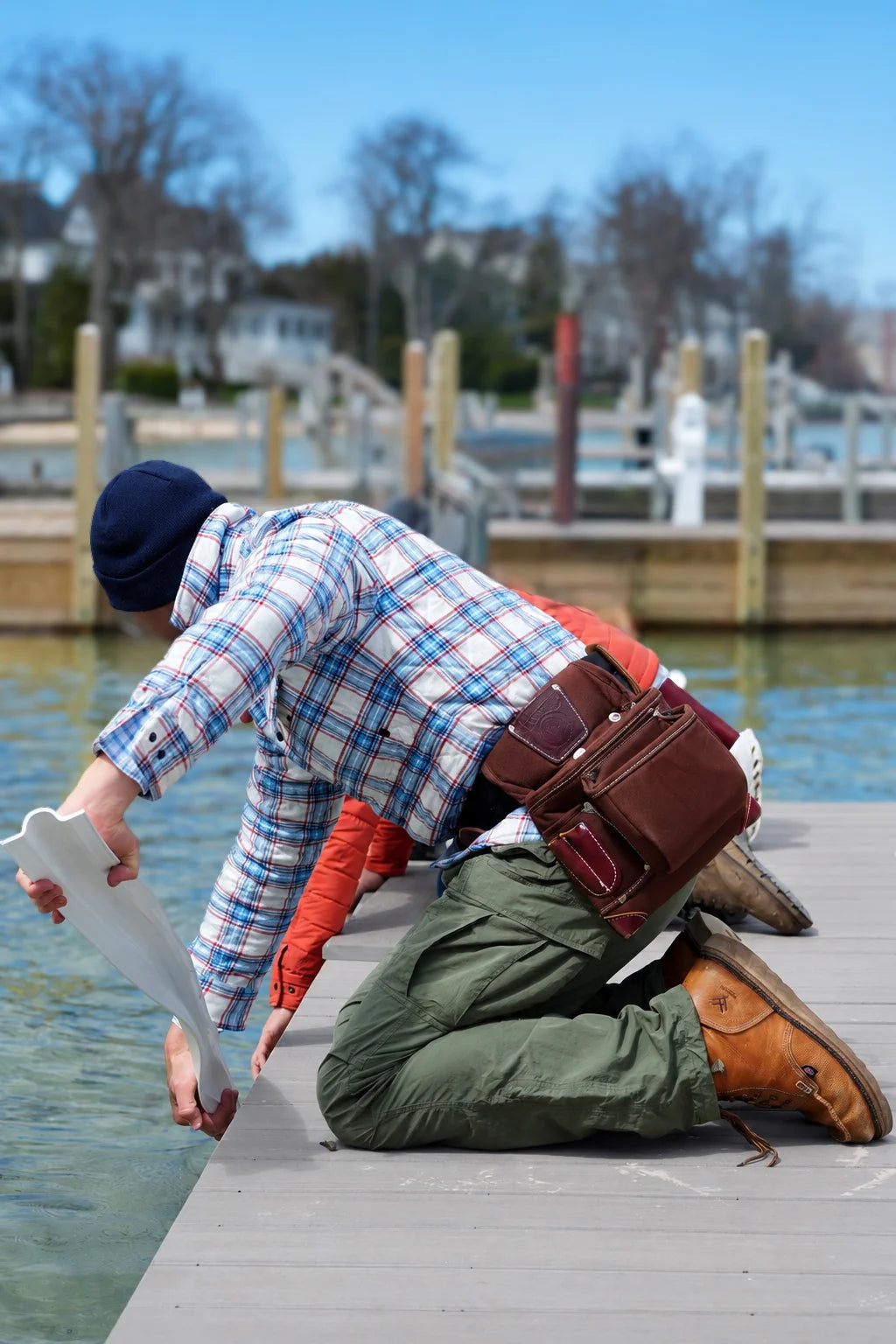 Qltd Flannel Shirtjacket - White Multi Plaid