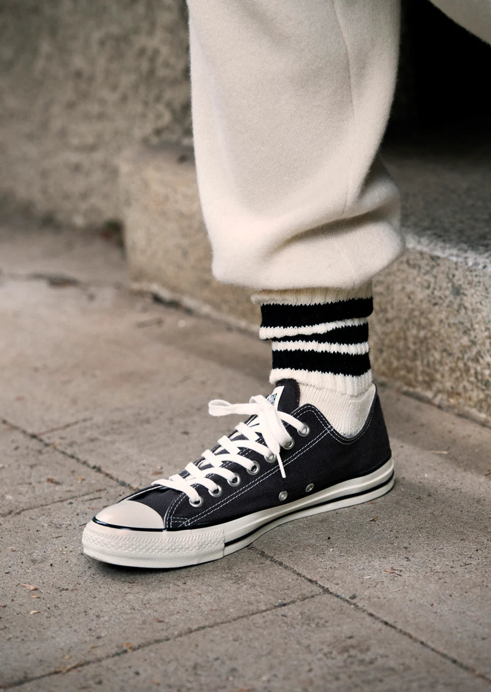 Coarse Rib Old School Crew Socks