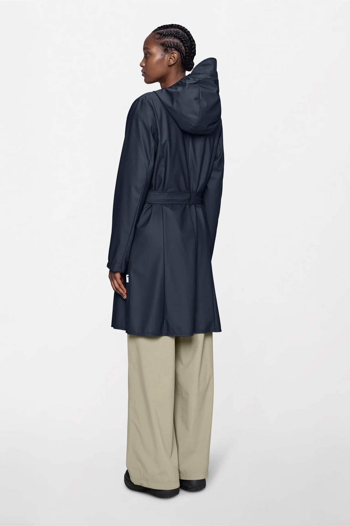 Curve Long Jacket - Navy