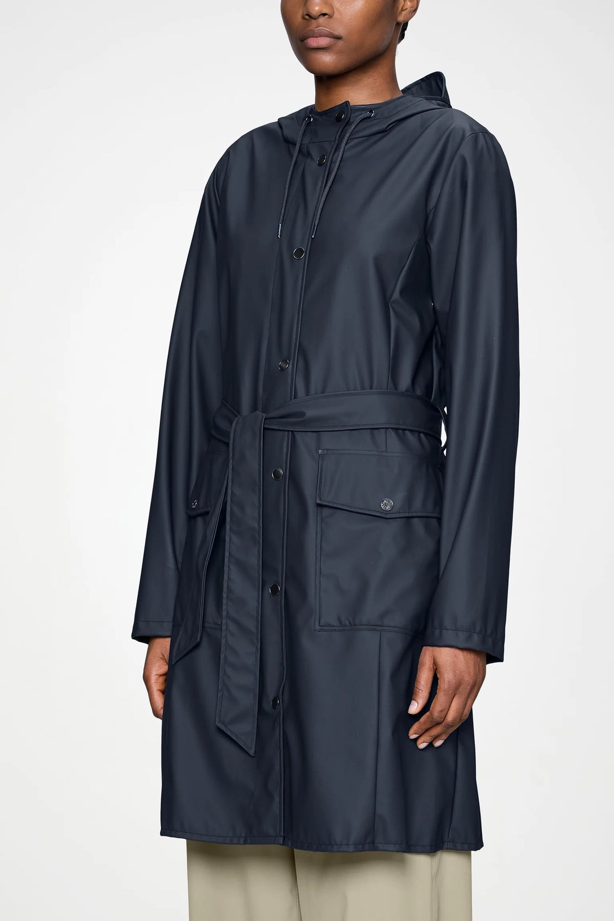 Curve Long Jacket - Navy