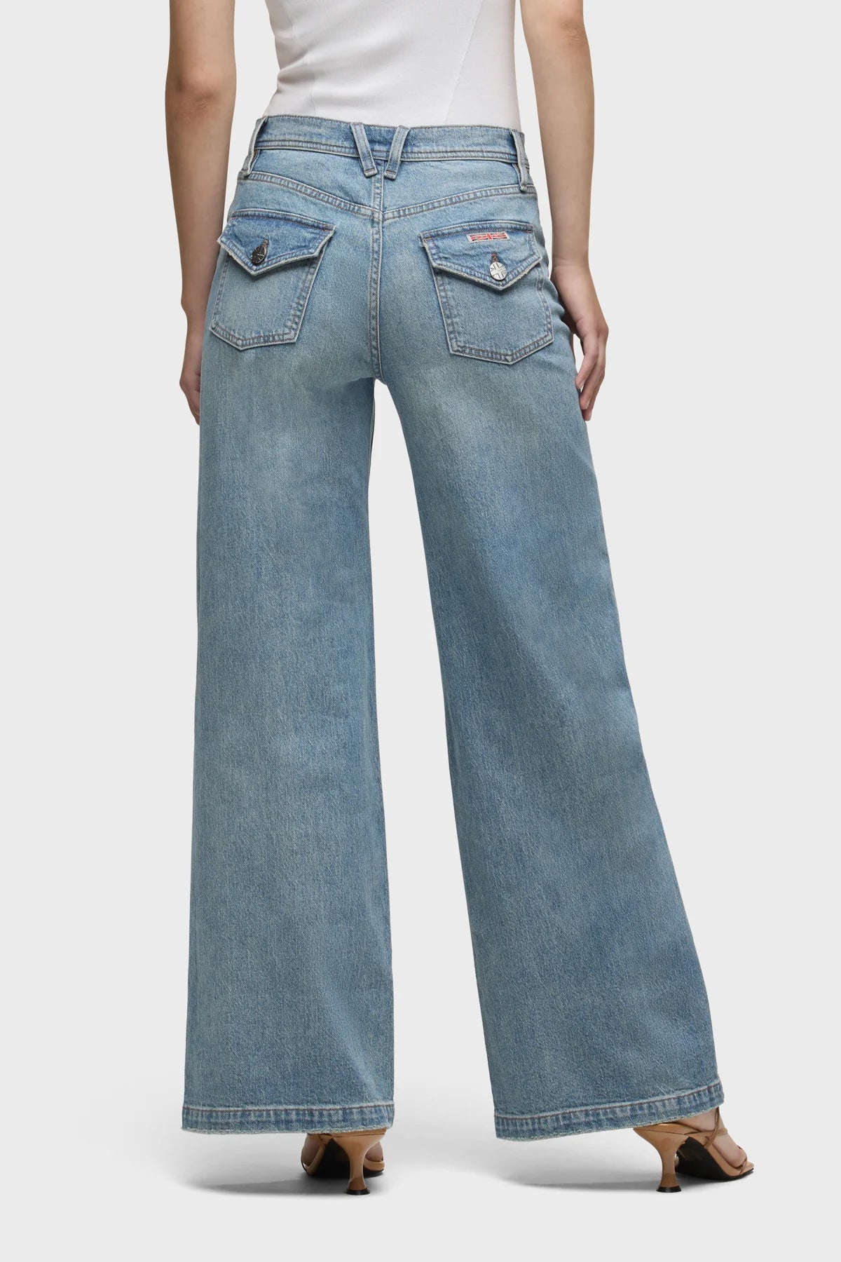 Jodie Flap Loose Fit Wide Leg - Snow Drops