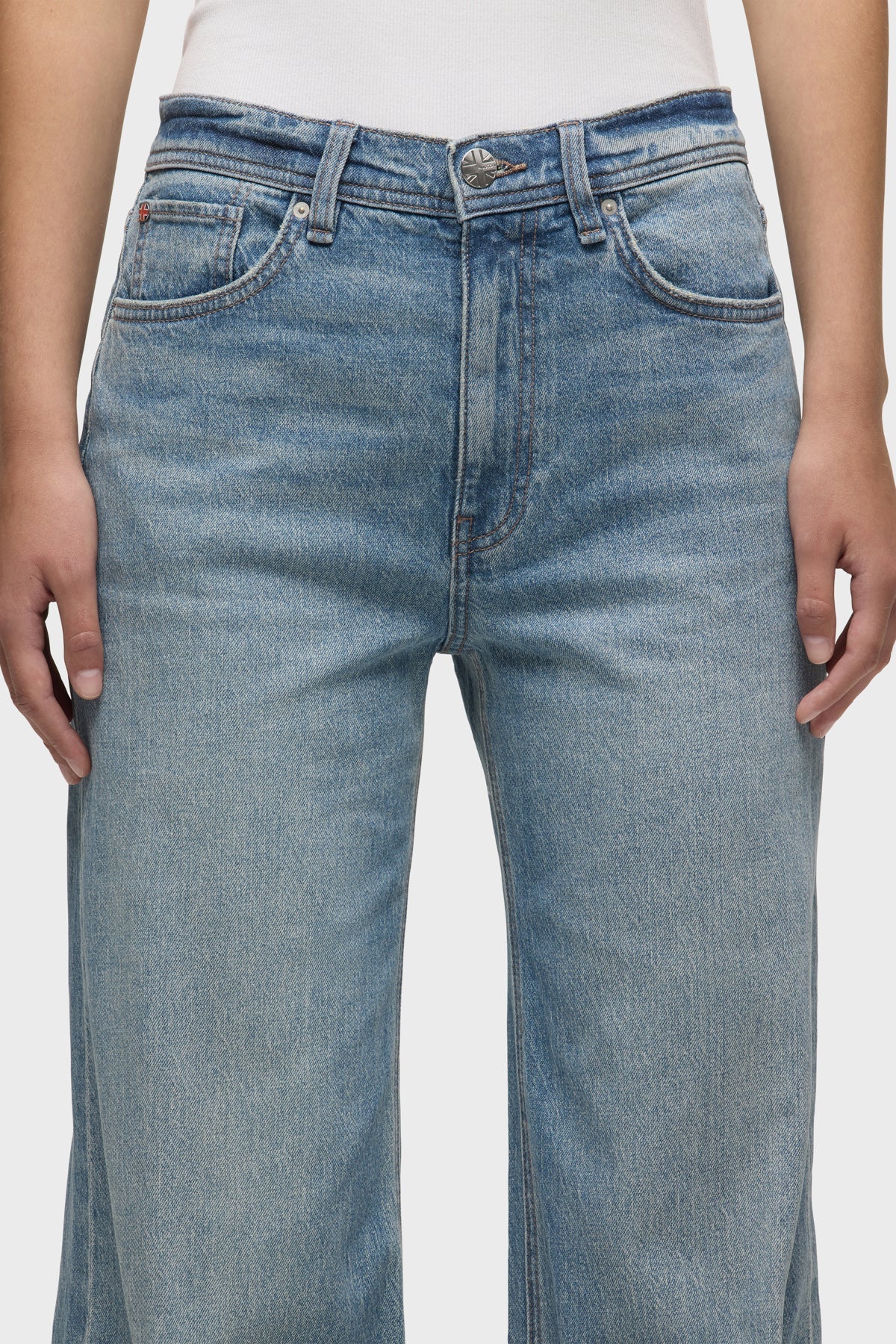 Jodie Flap Loose Fit Wide Leg - Snow Drops