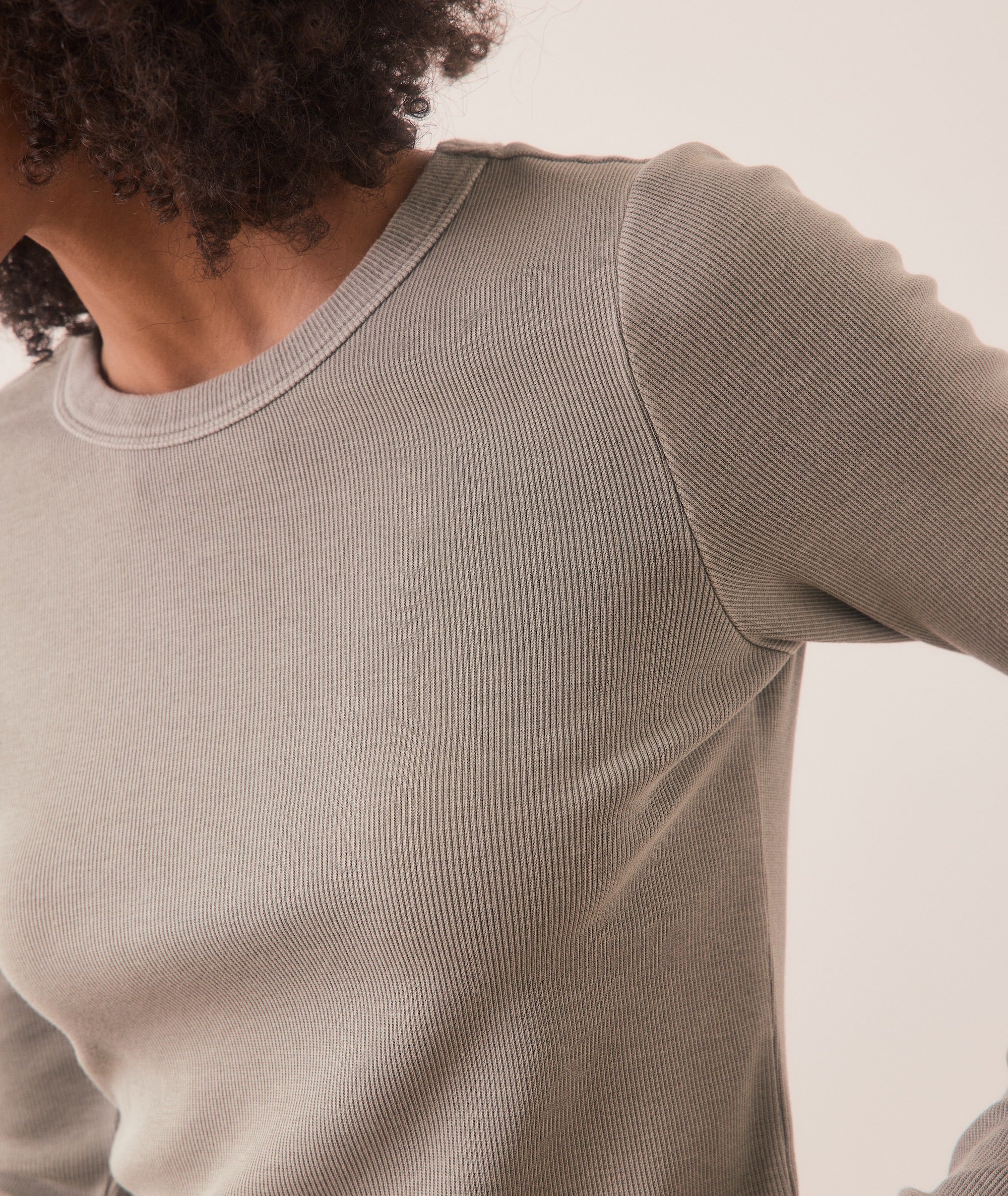 Lexi Rib Sun-In Longsleeve Crew Tee