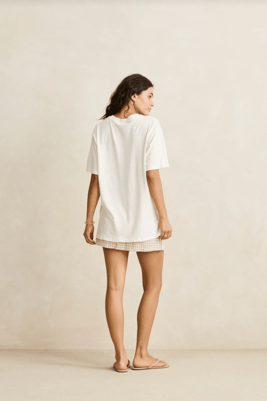 London Check Skort - Natural
