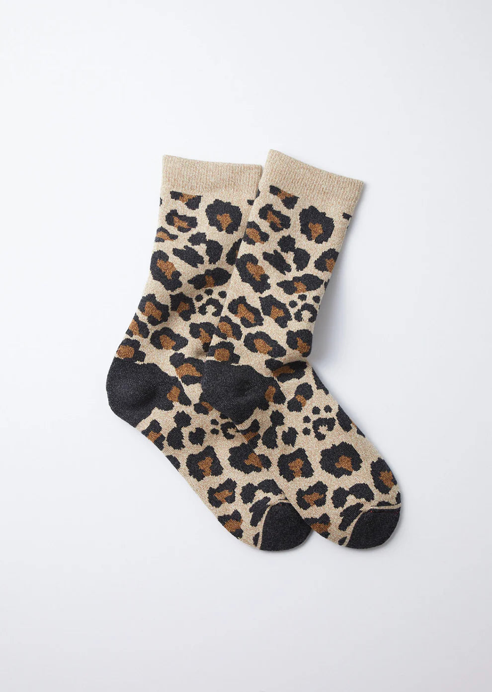 Pile Leopard Crew Socks