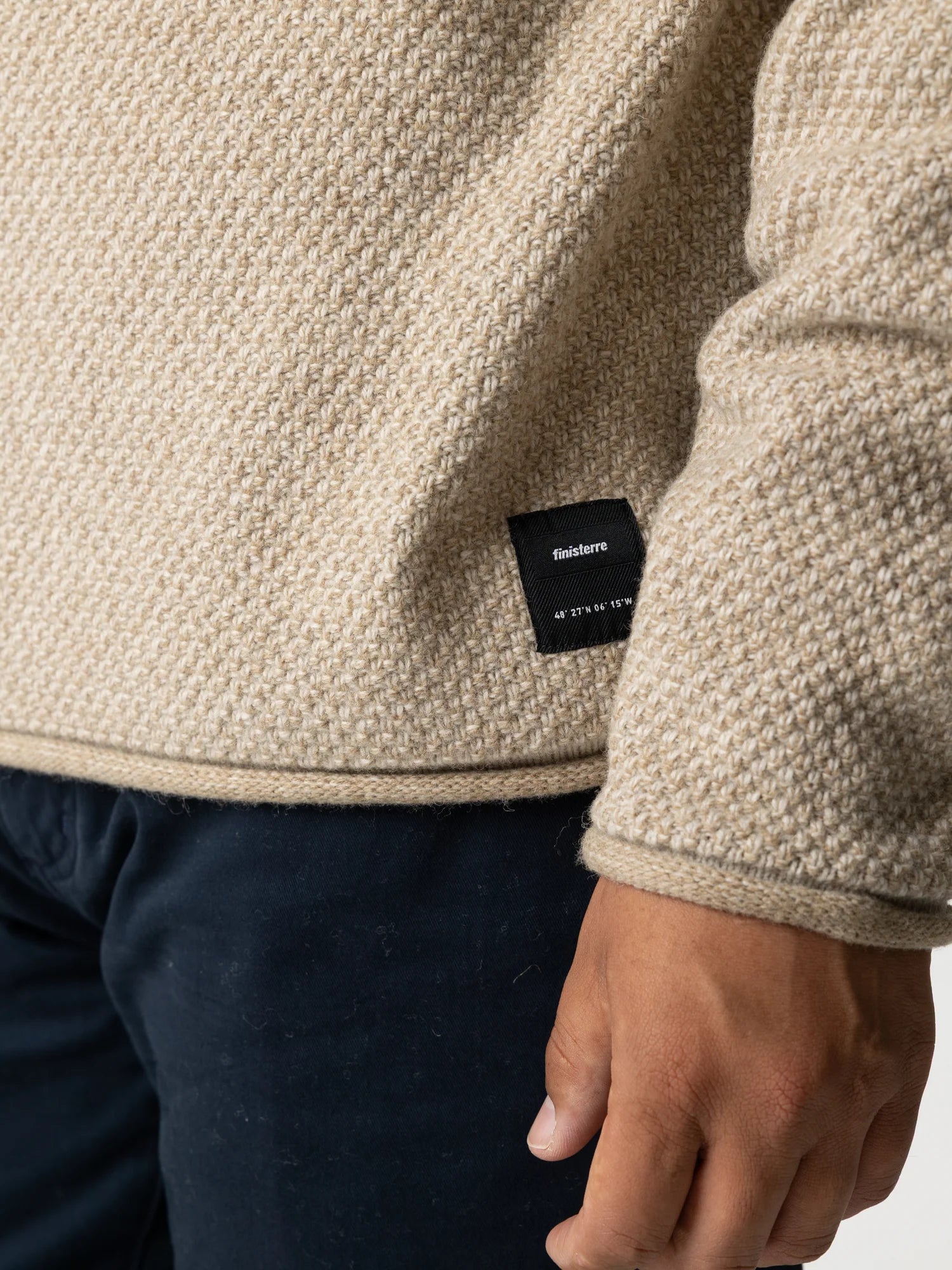 Men's Finisterre Barents Sweater - Oatmeal