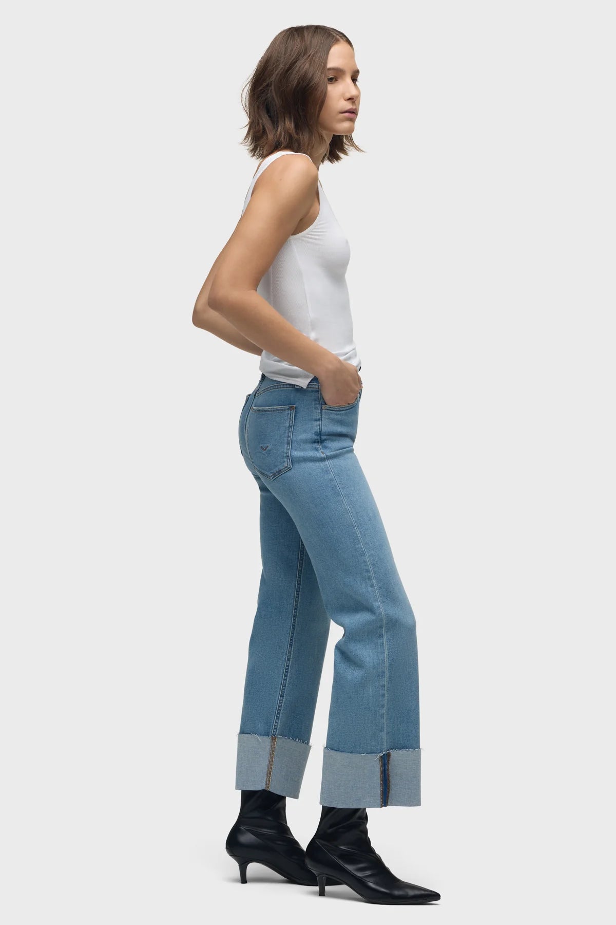 Rosie High-Rise Wide Leg W/ Cuff - Oak