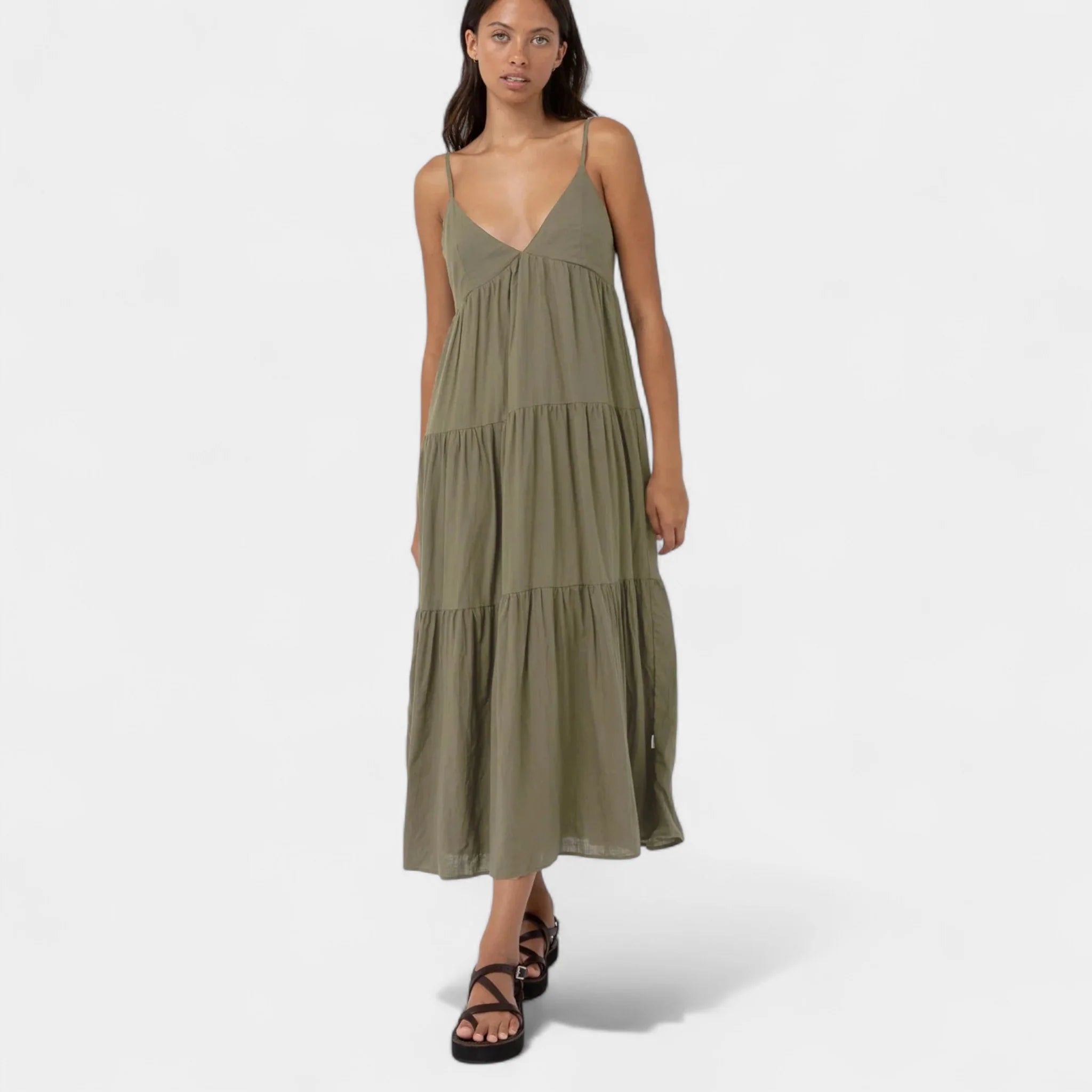 Classic Tiered Midi Dress