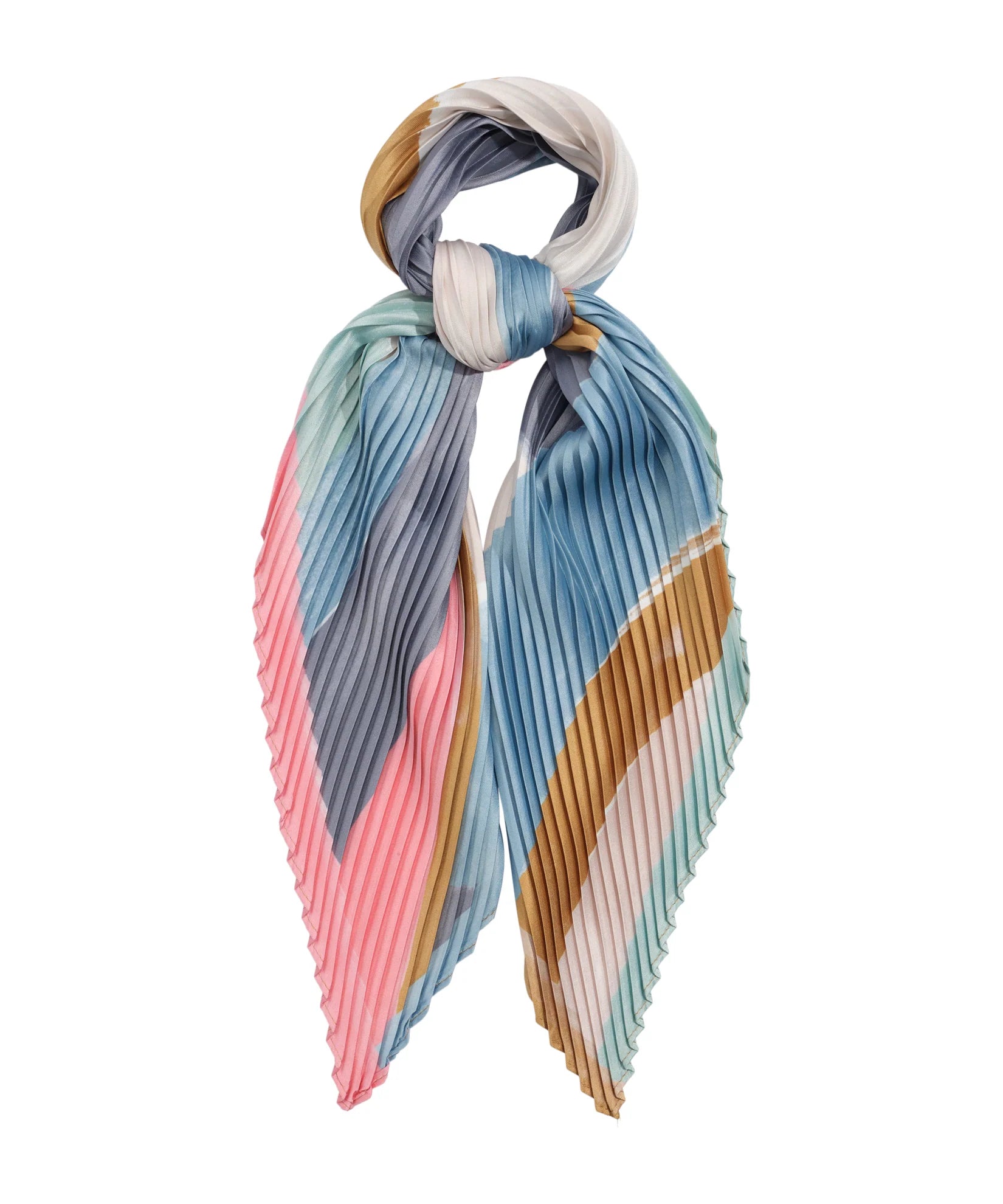 Painterly Composition Pleated Diamond - Pebble