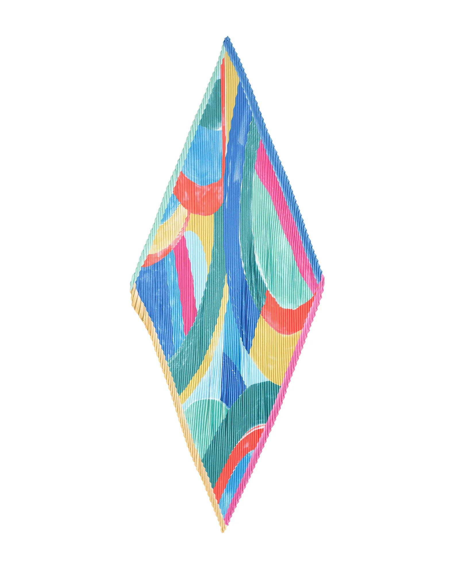 Painterly Composition Pleated Diamond - Multi